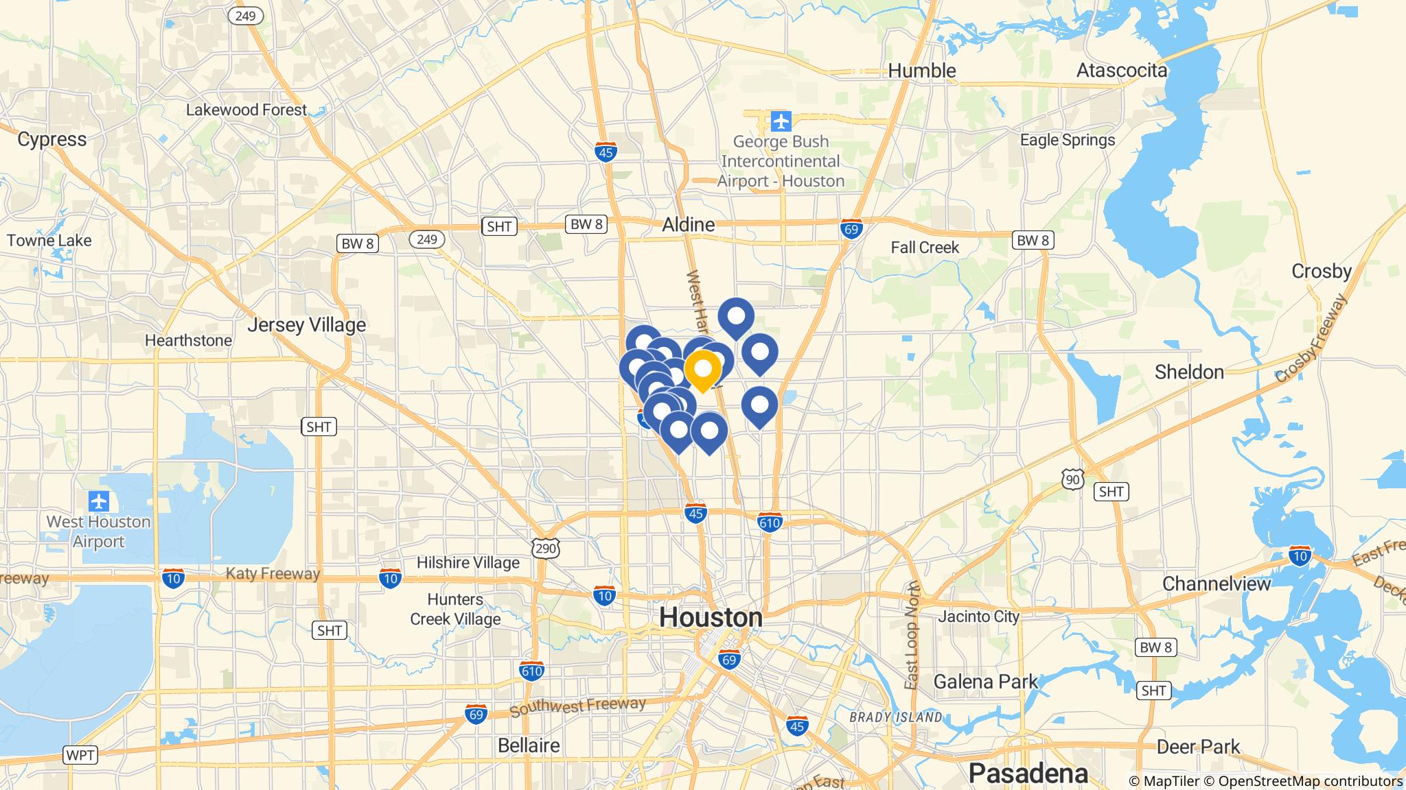 Street map of the ATM area