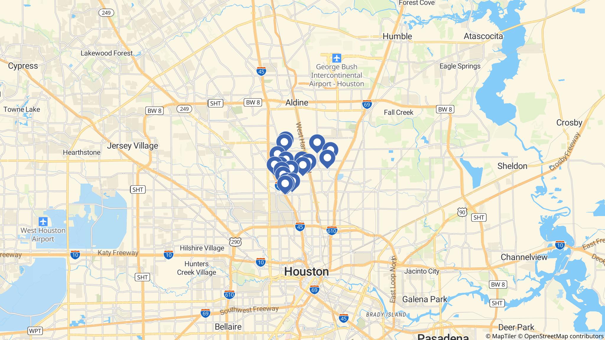 Street map of the ATM area