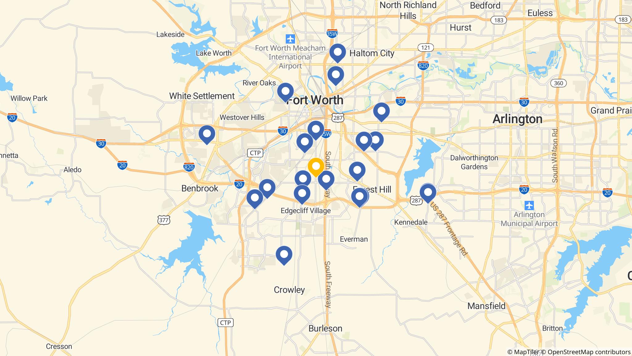 Street map of the ATM area