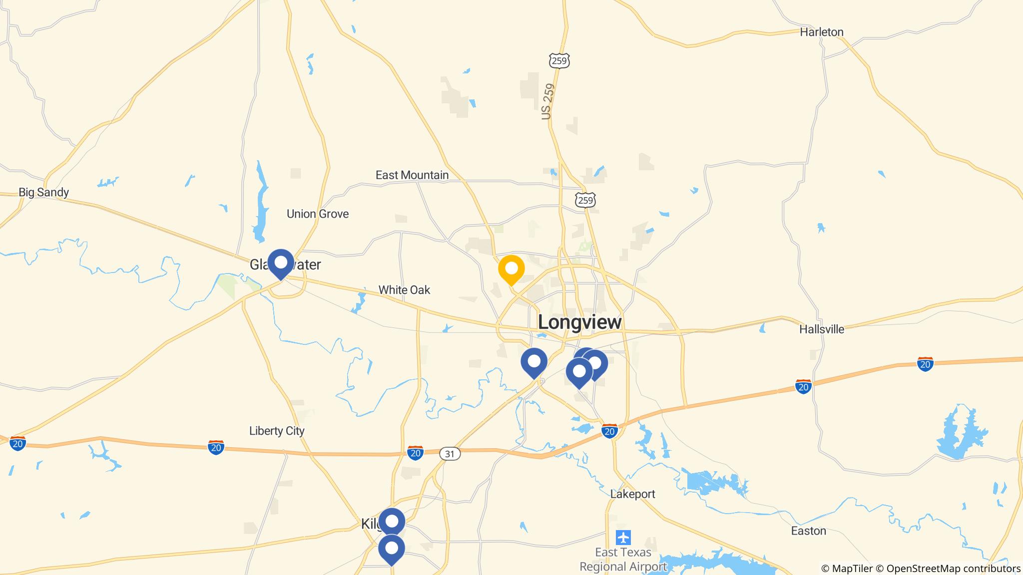 Street map of the ATM area