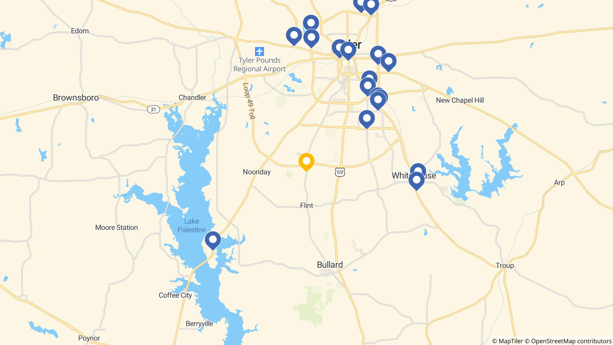 Street map of the ATM area