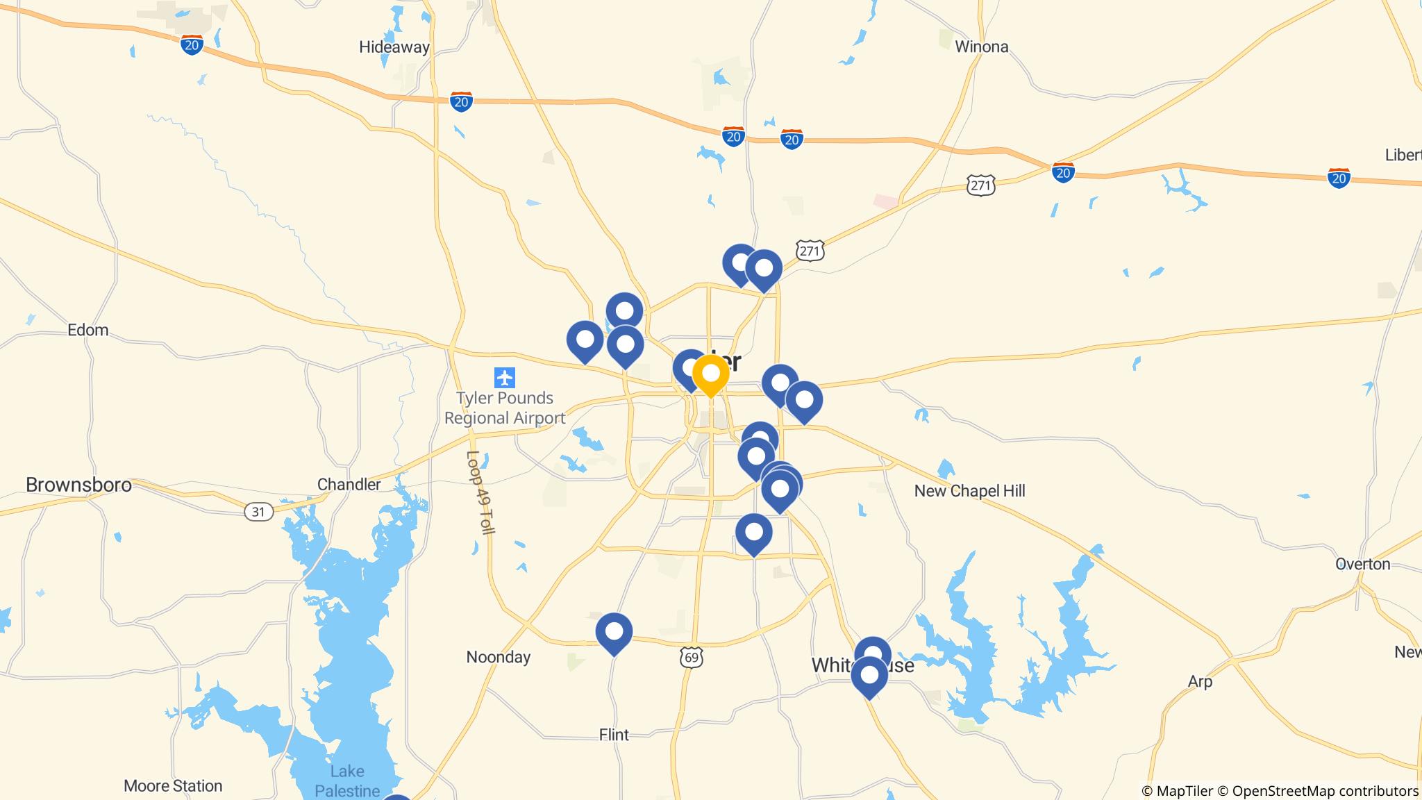 Street map of the ATM area