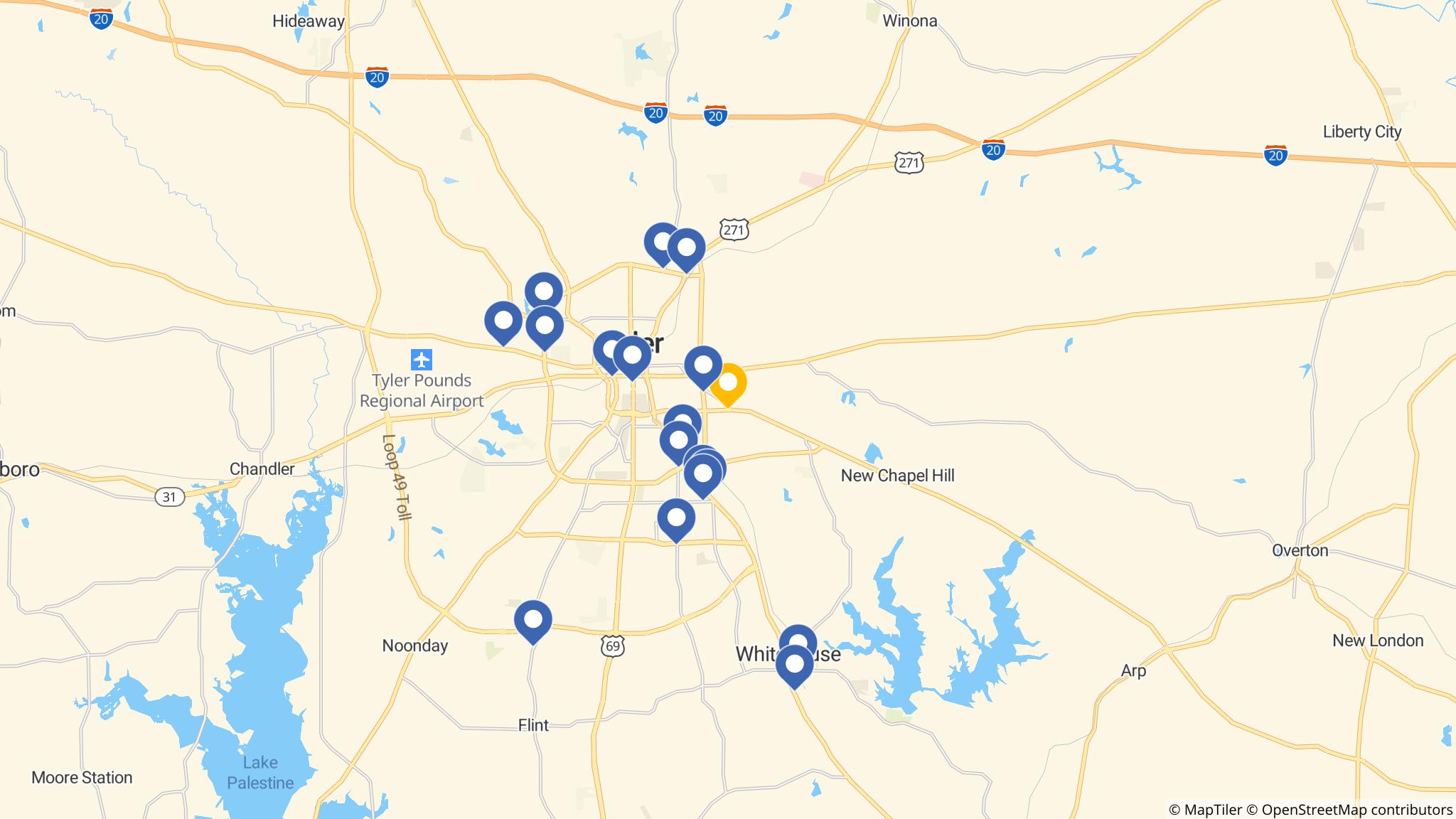 Street map of the ATM area