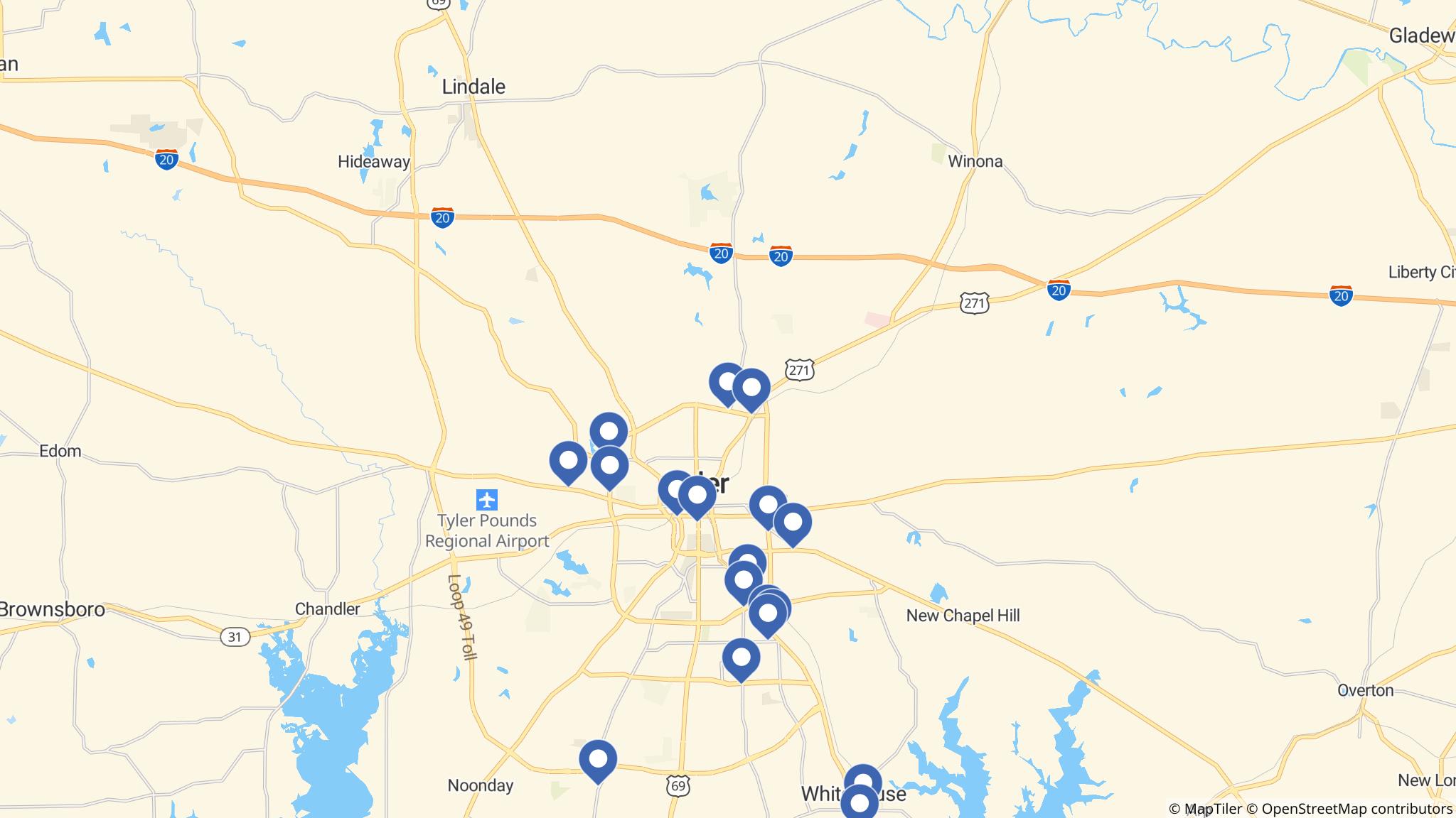 Street map of the ATM area