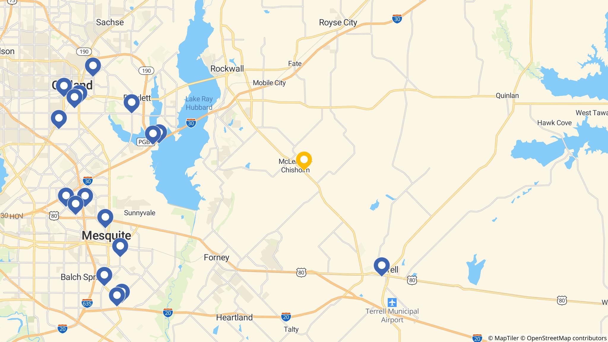 Street map of the ATM area