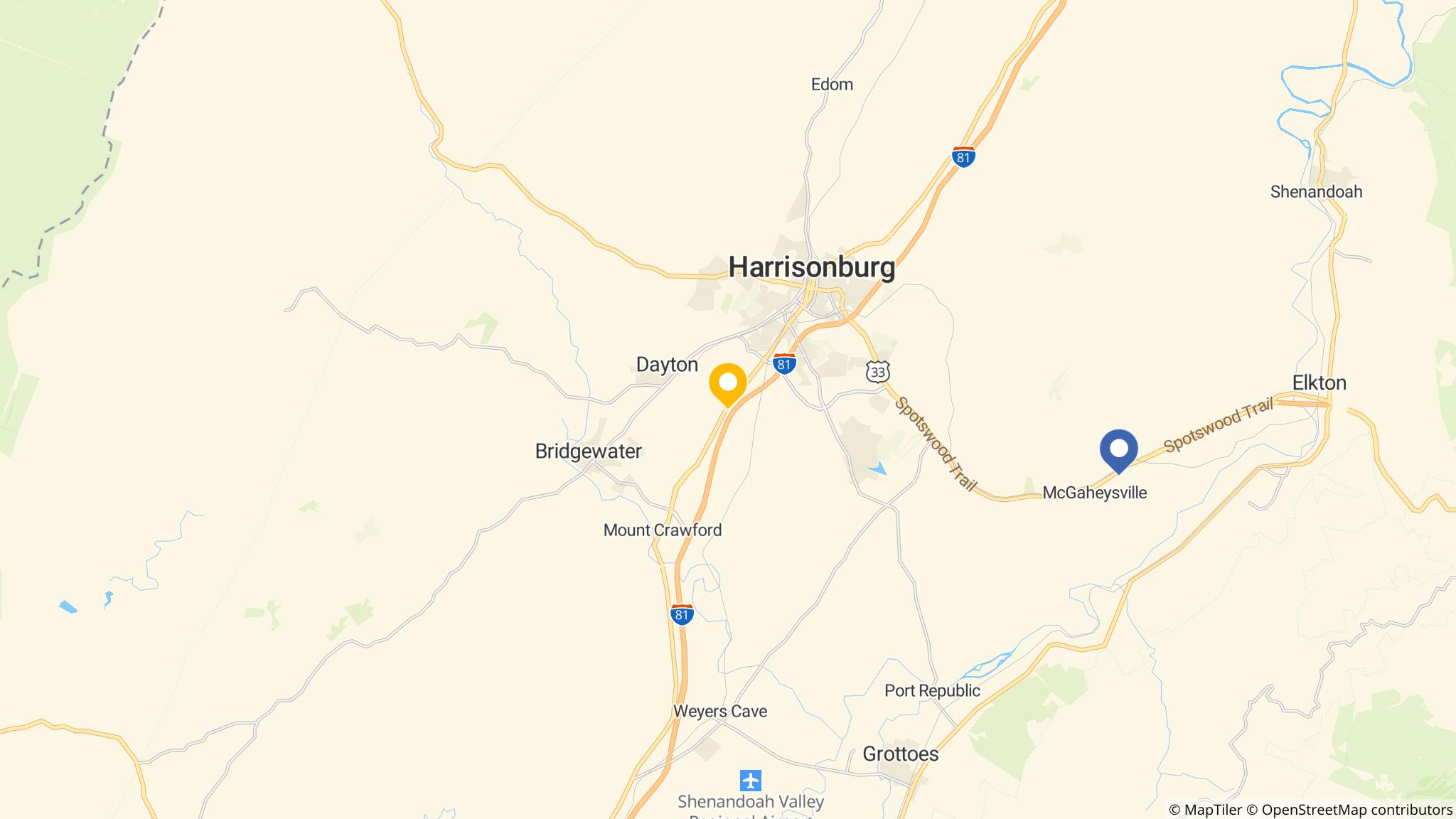 Street map of the ATM area