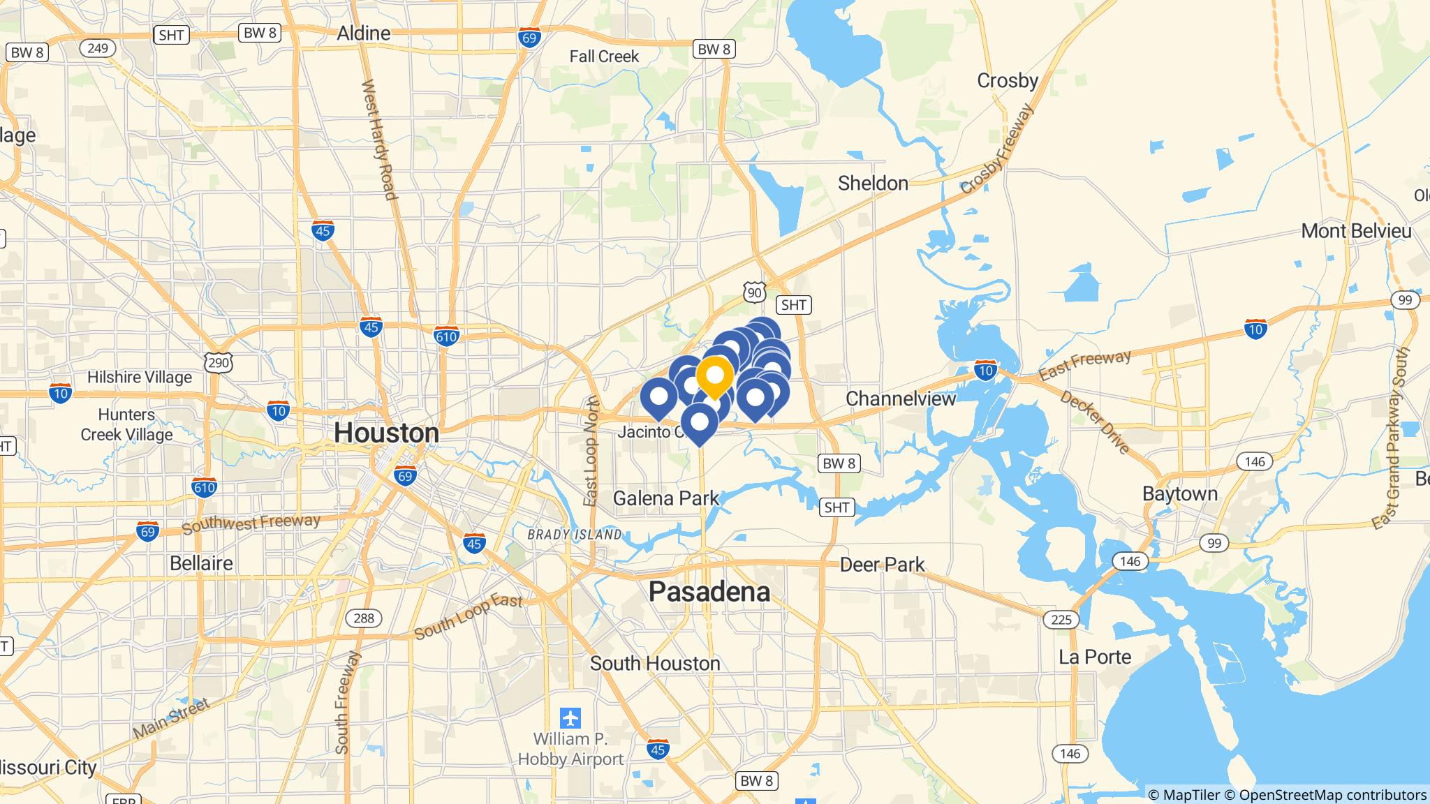 Street map of the ATM area