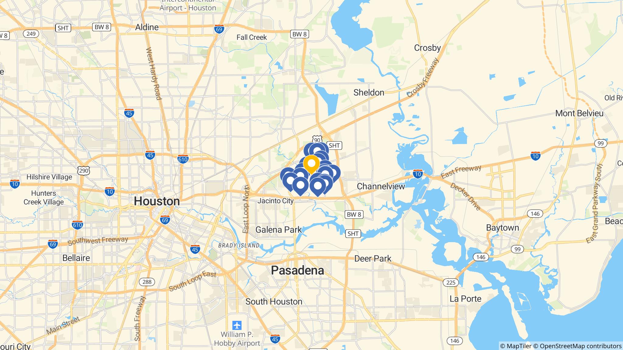 Street map of the ATM area