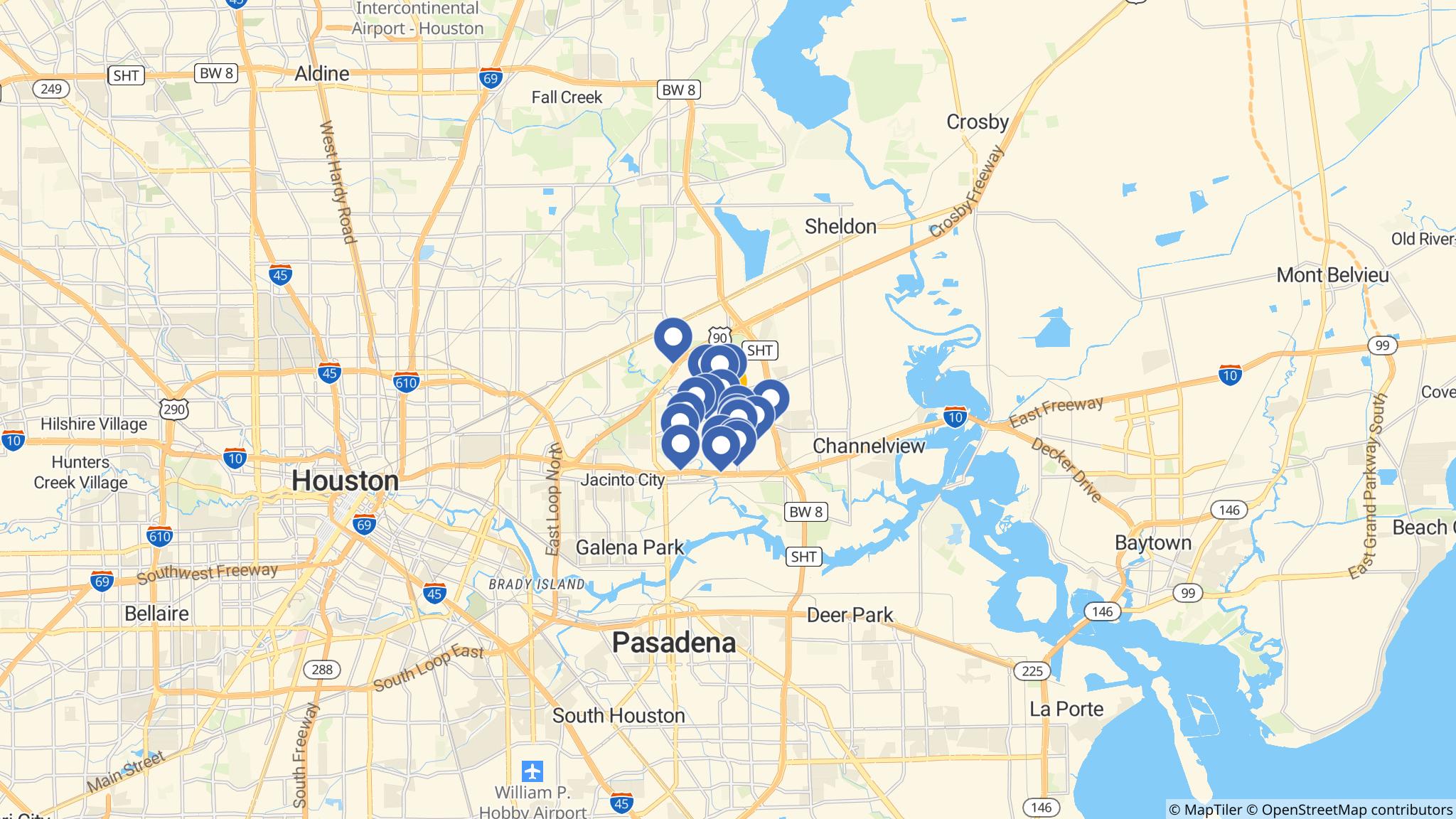 Street map of the ATM area