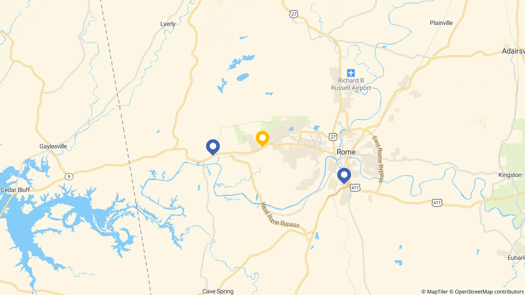 Street map of the ATM area