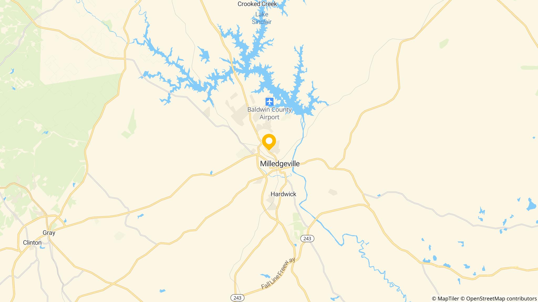 Street map of the ATM area