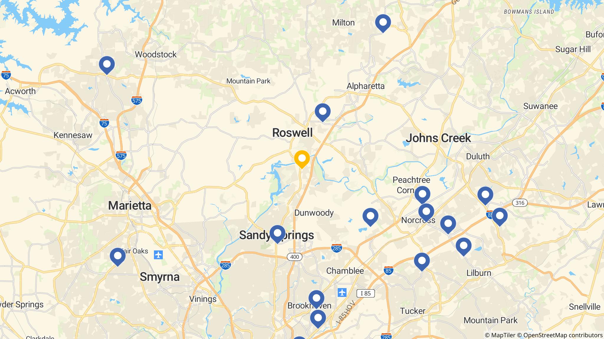 Street map of the ATM area