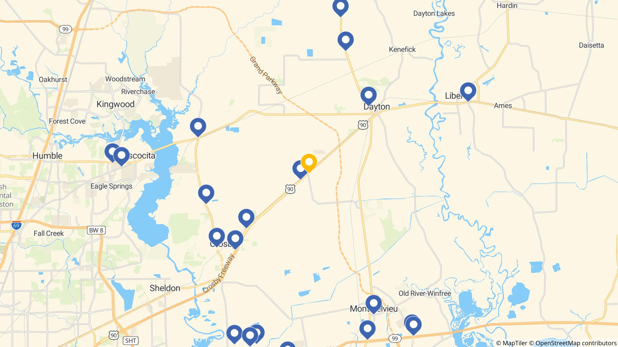 Street map of the ATM area