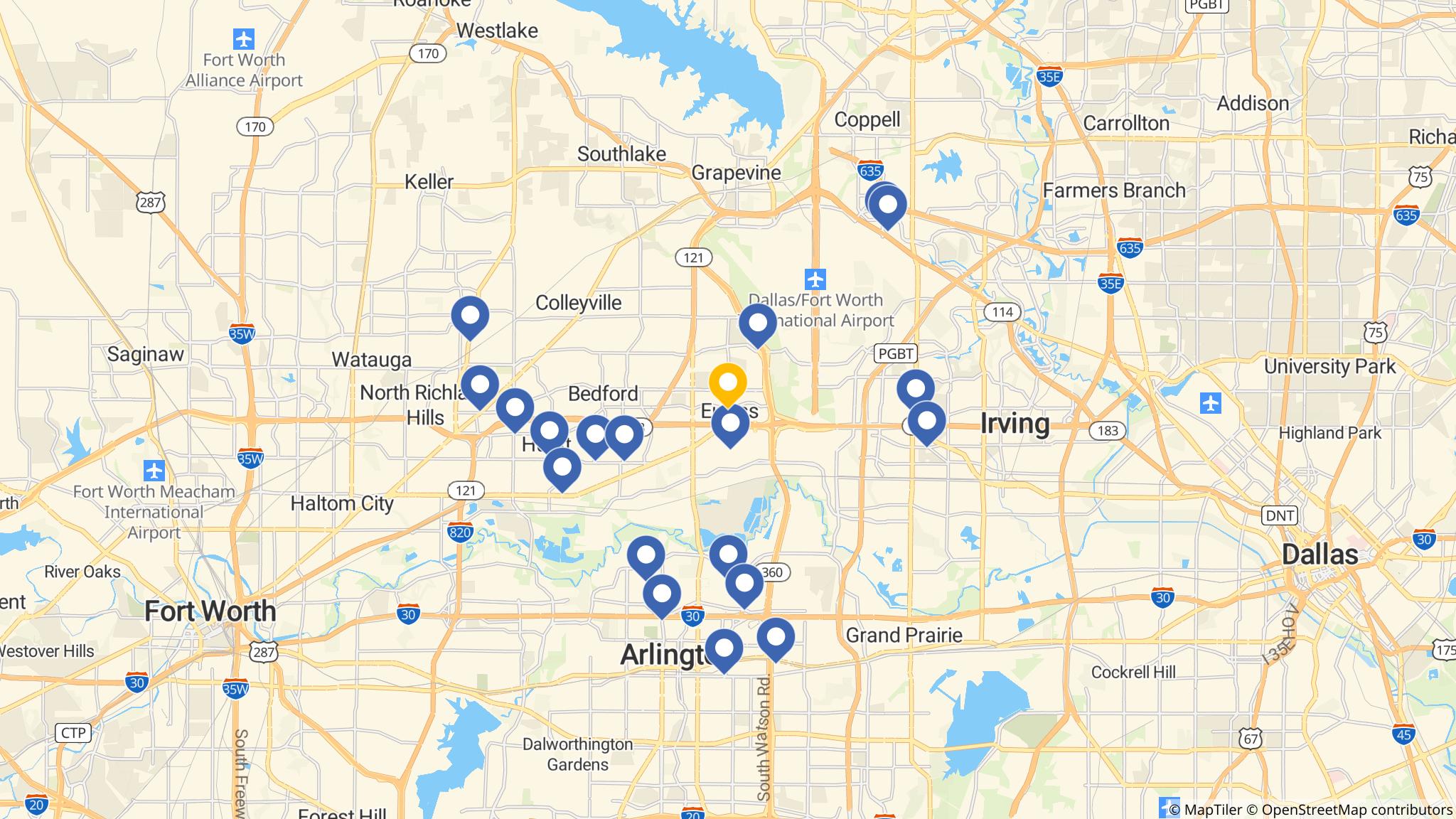 Street map of the ATM area