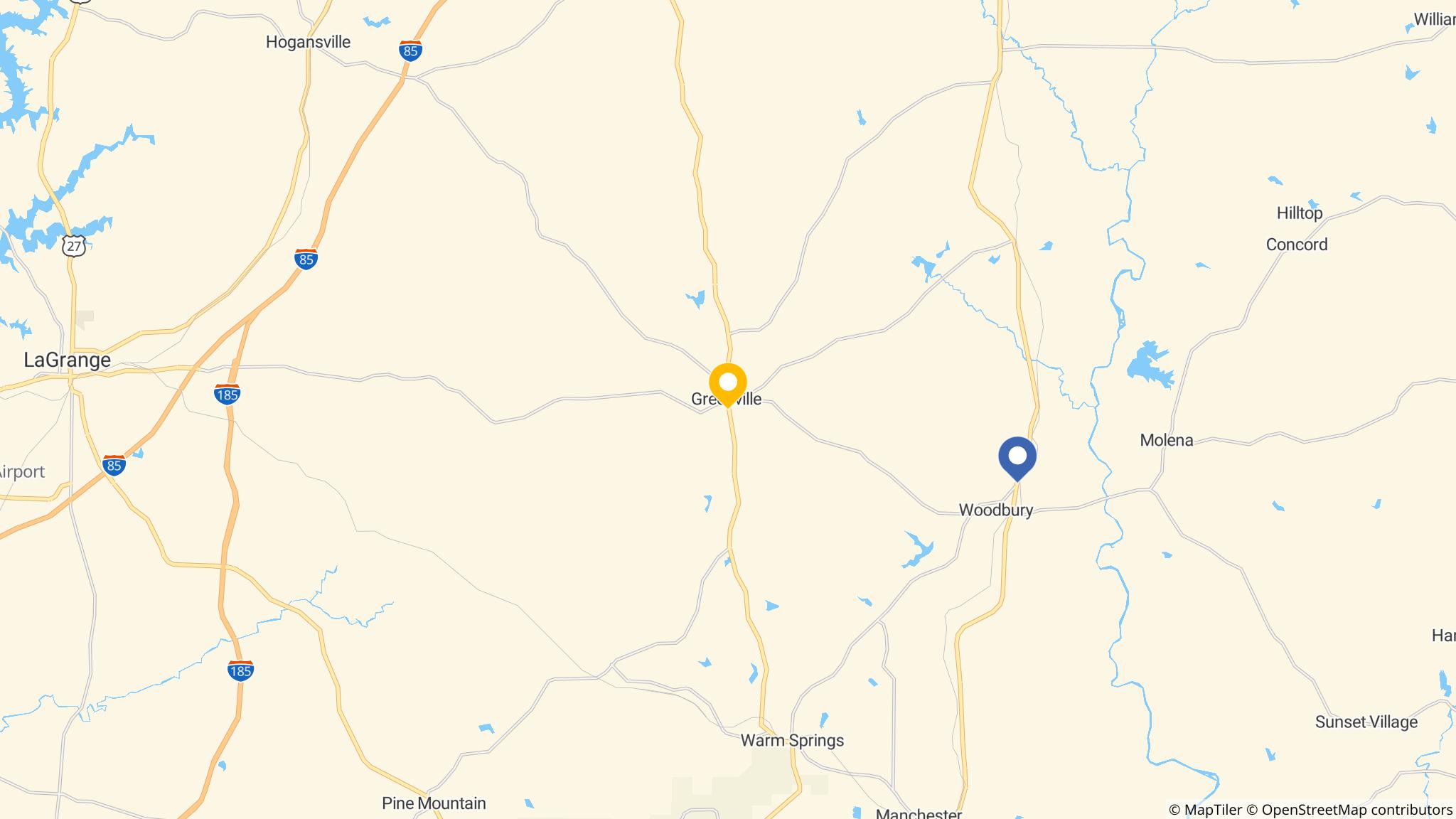 Street map of the ATM area