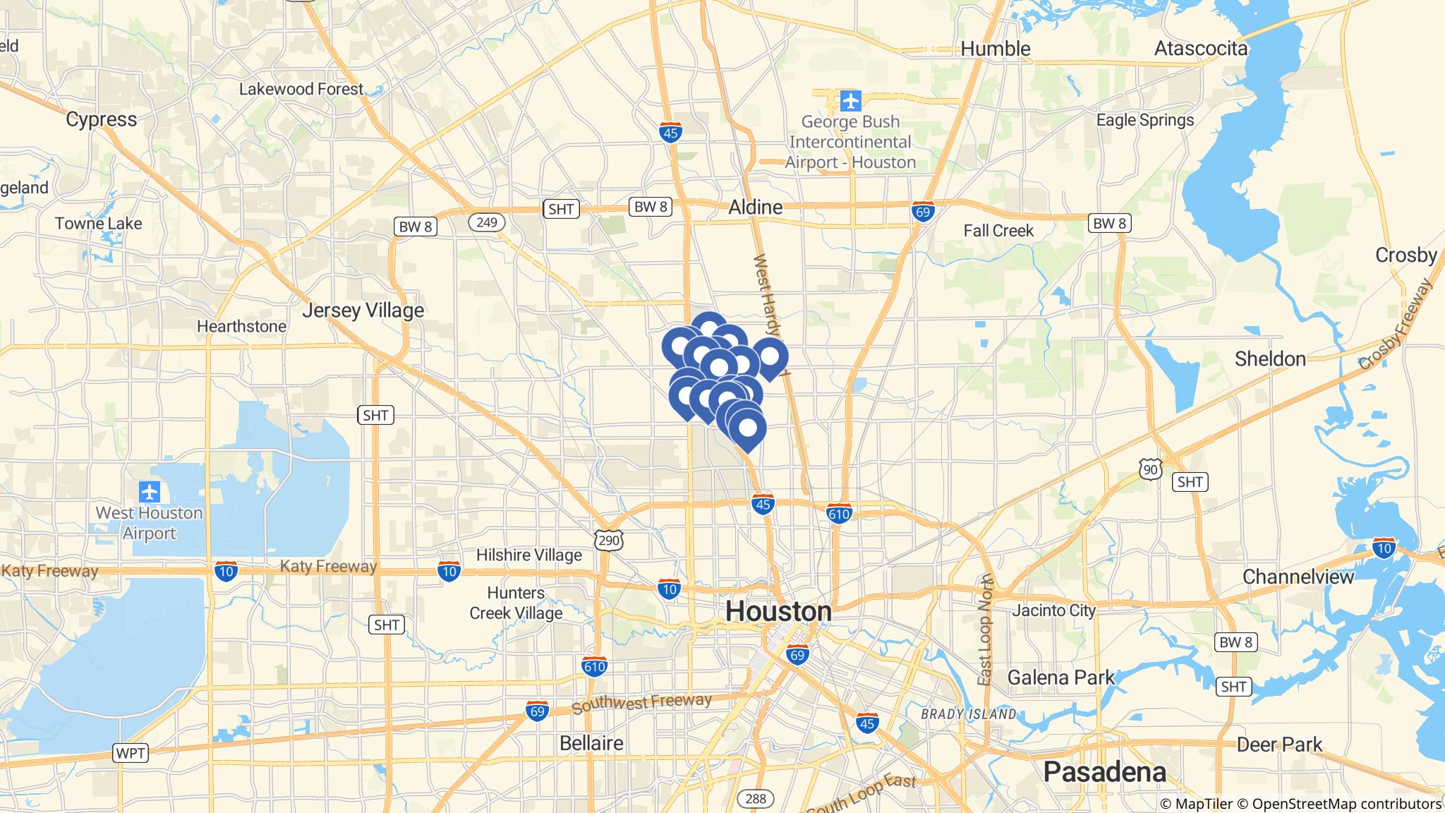 Street map of the ATM area