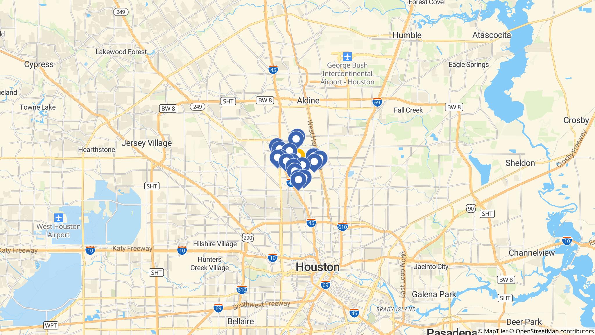 Street map of the ATM area