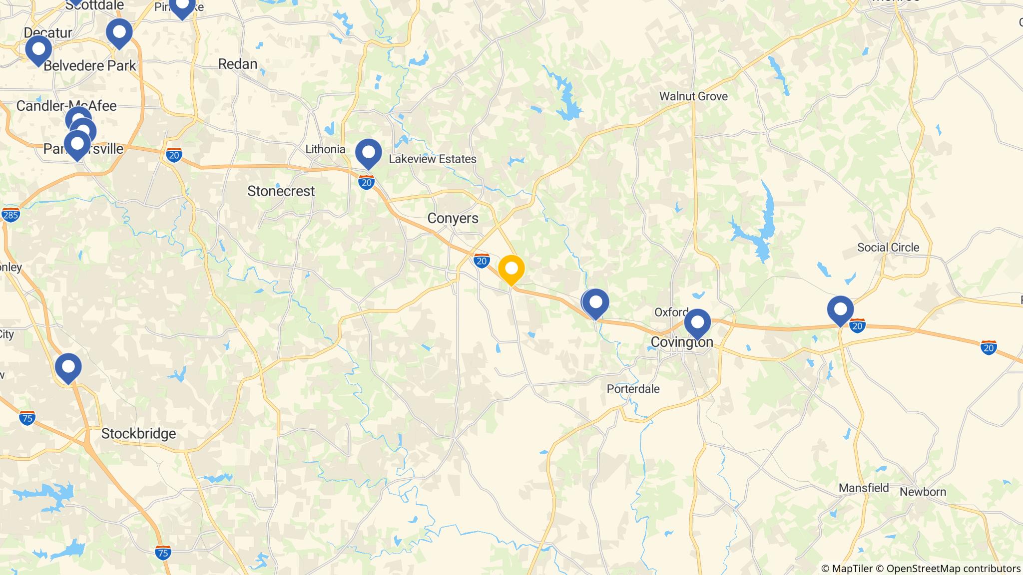 Street map of the ATM area