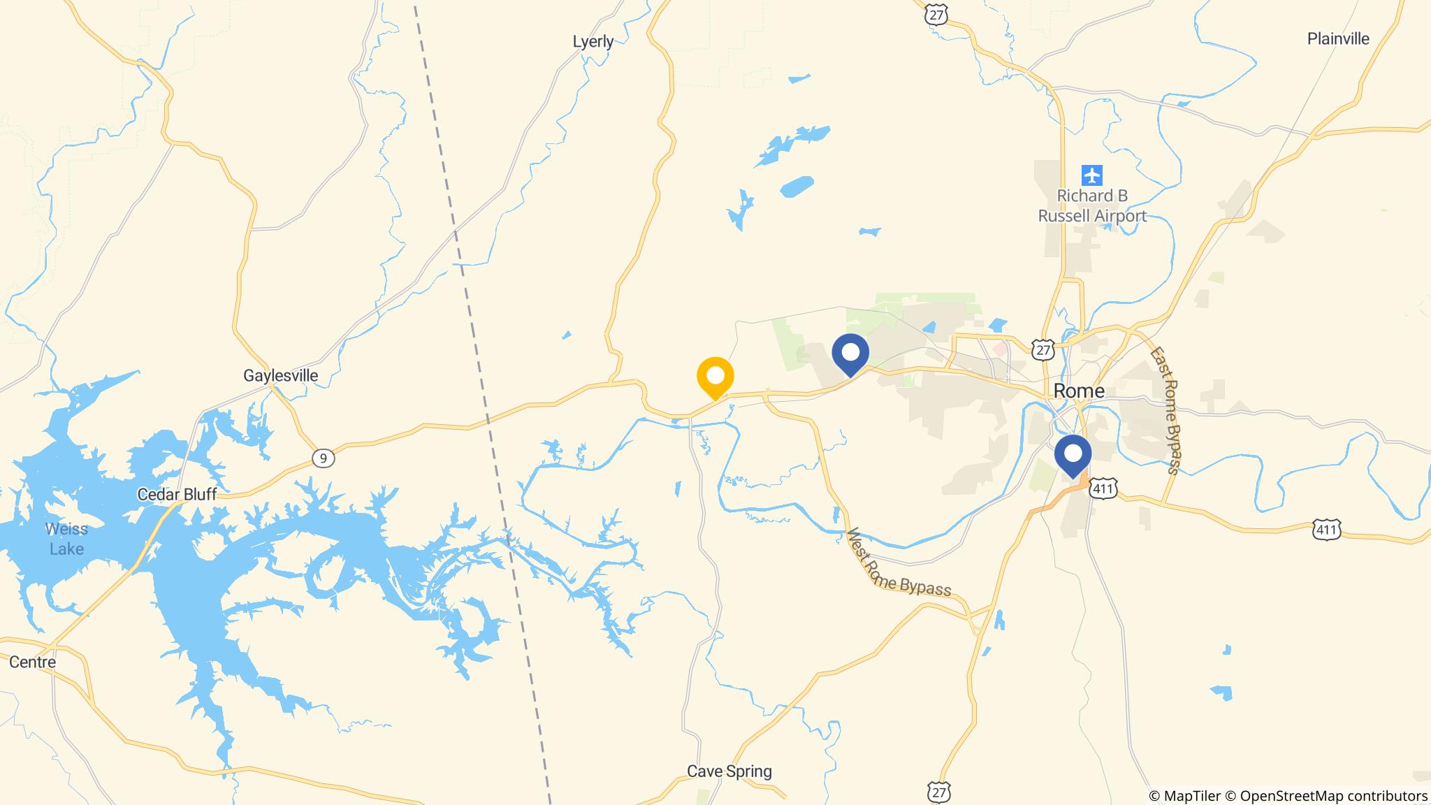 Street map of the ATM area