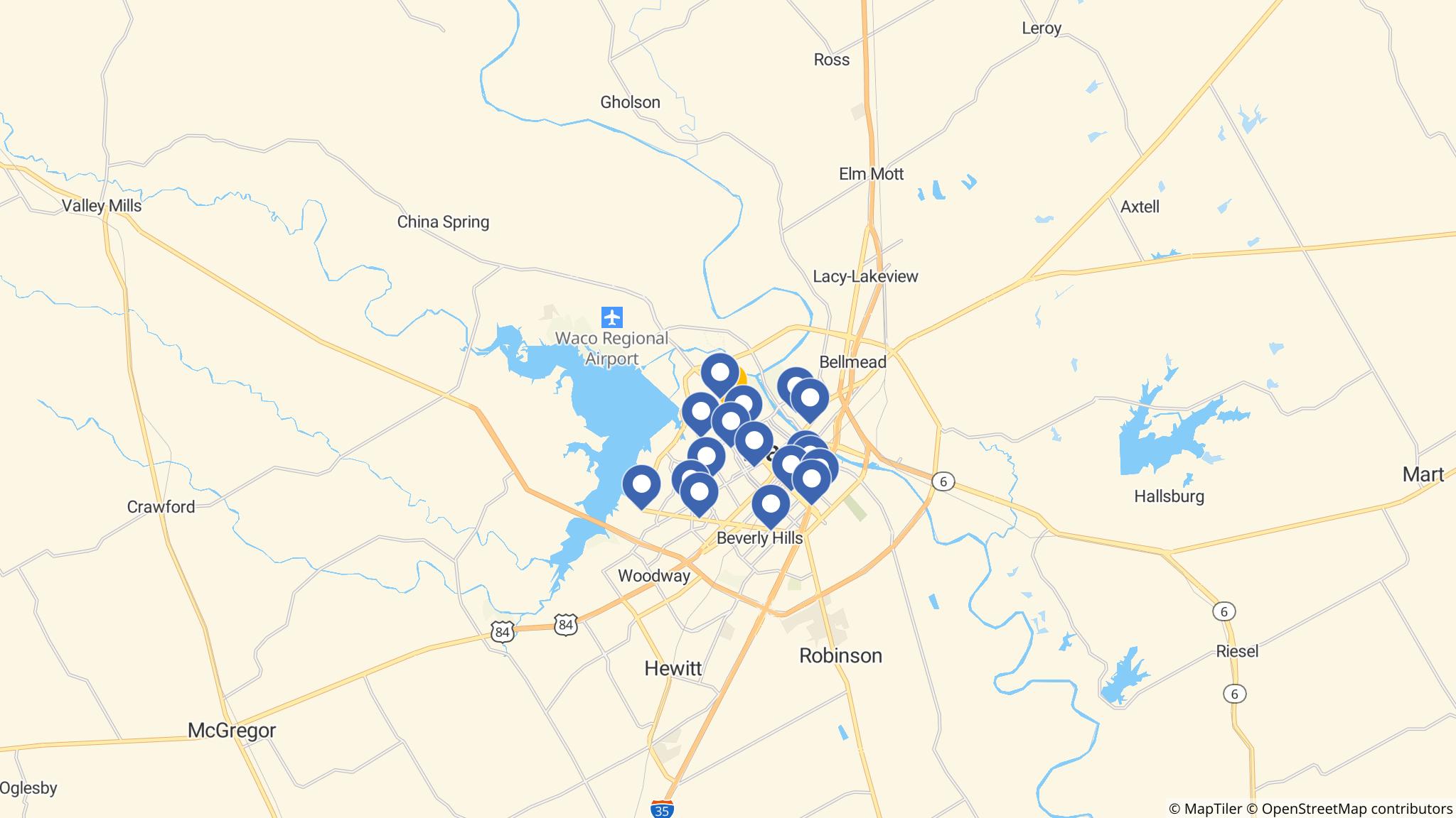 Street map of the ATM area