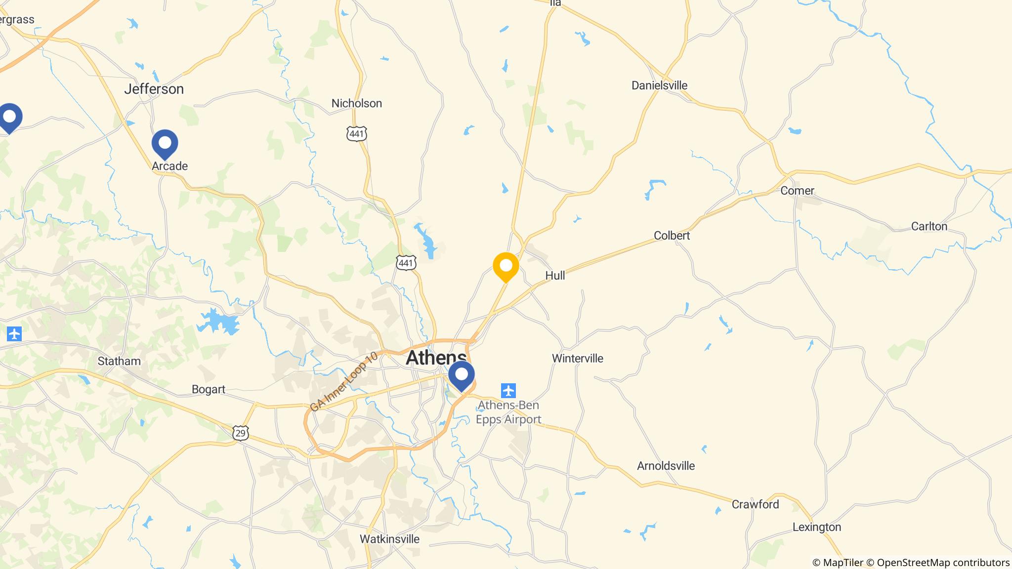Street map of the ATM area