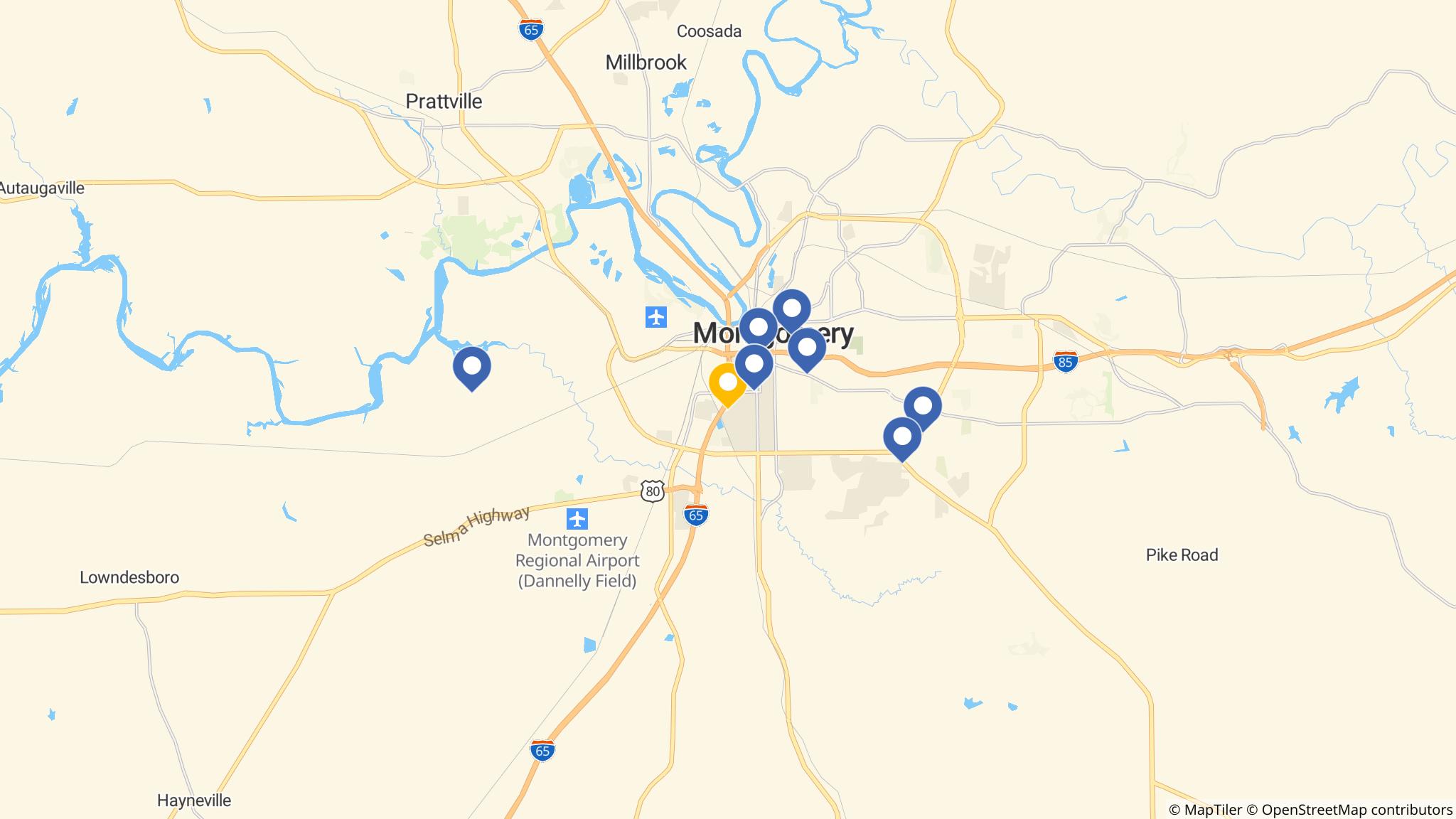 Street map of the ATM area