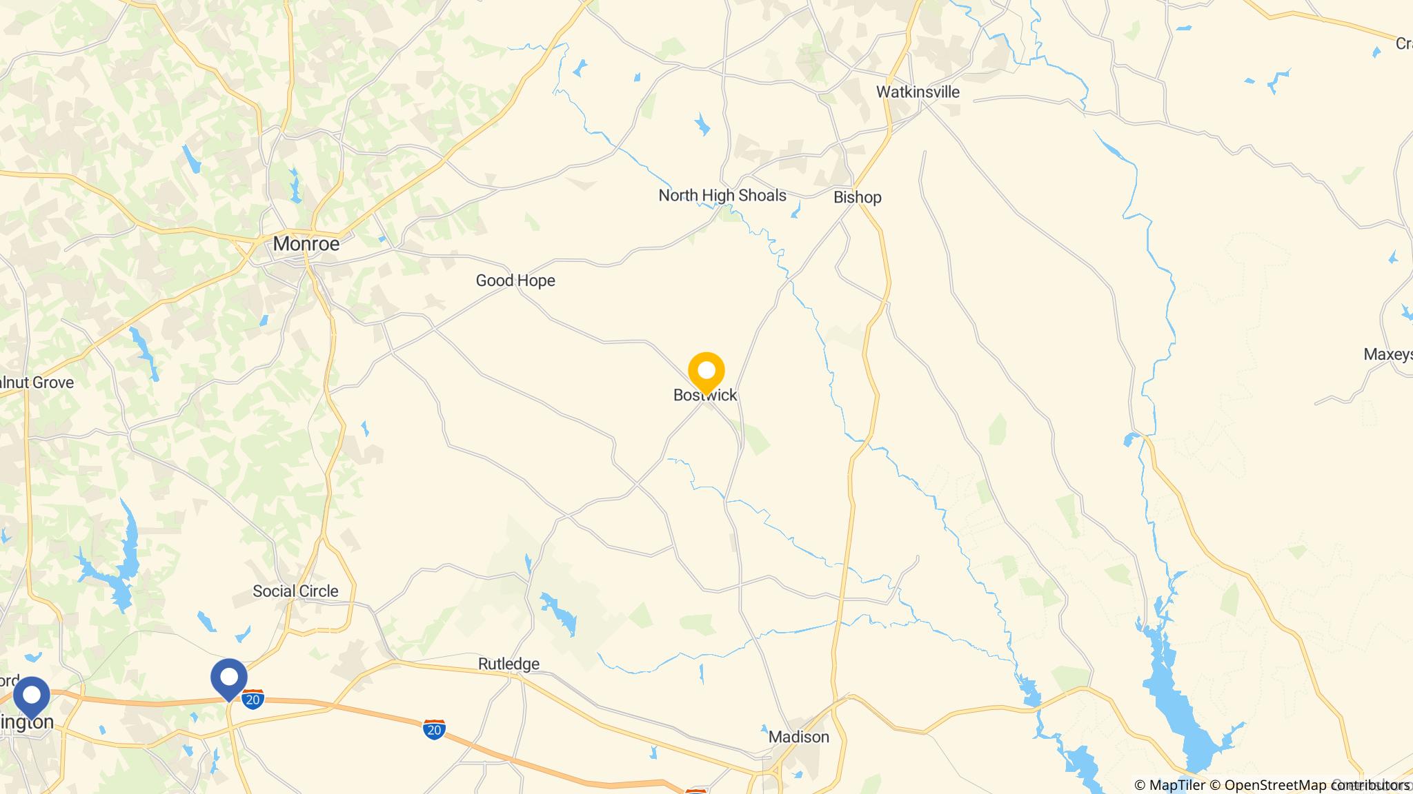 Street map of the ATM area