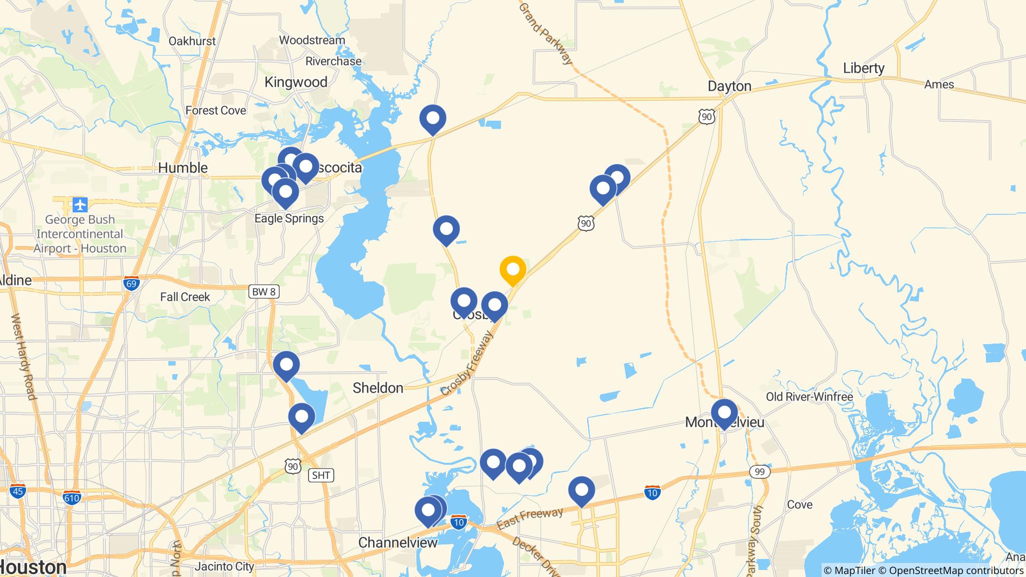 Street map of the ATM area