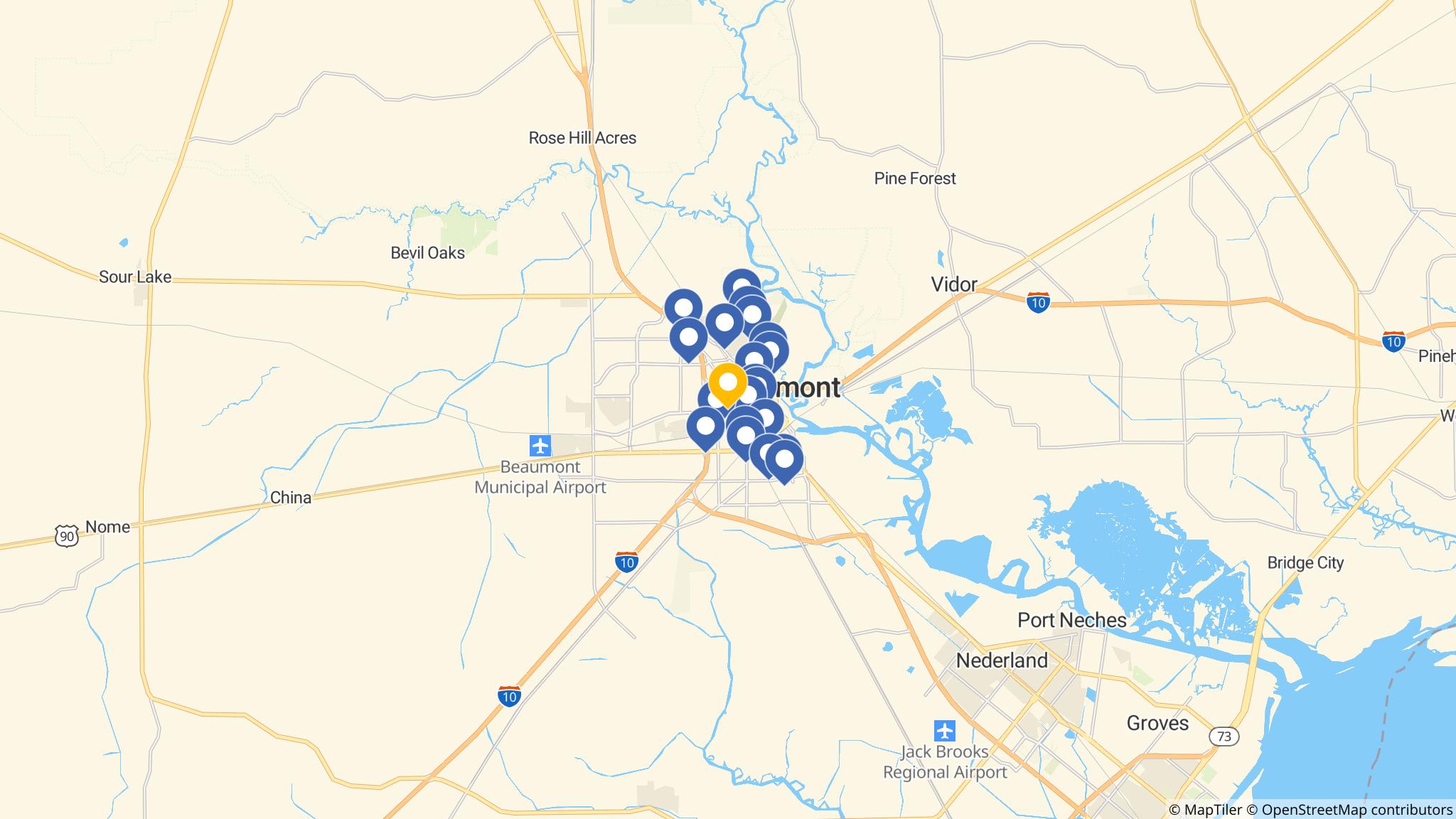 Street map of the ATM area