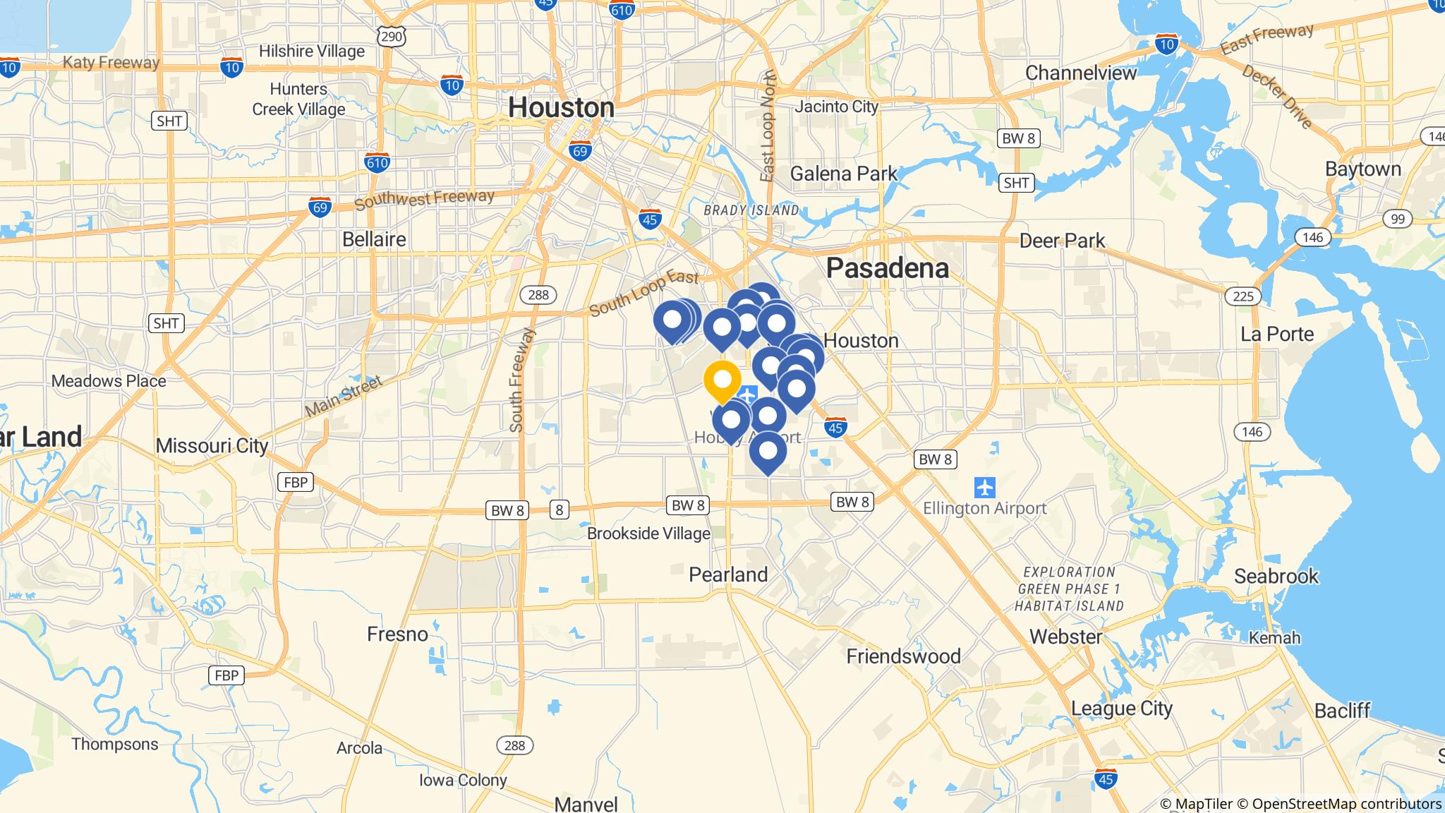 Street map of the ATM area