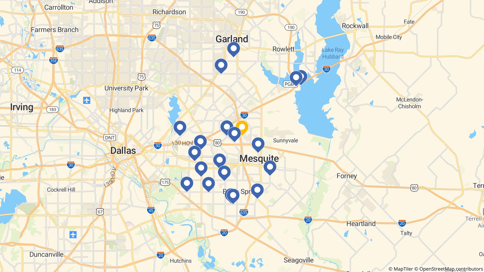 Street map of the ATM area