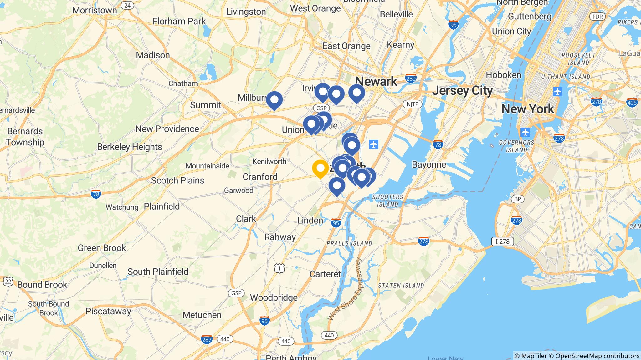 Street map of the ATM area