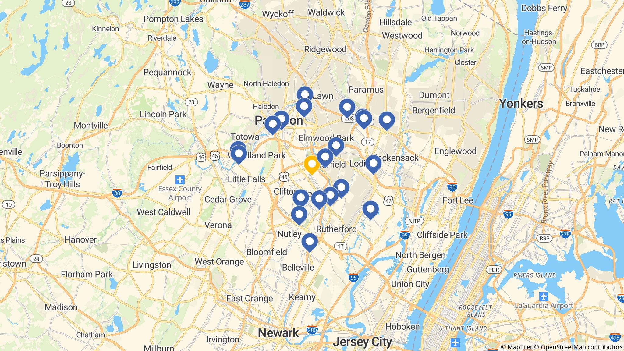 Street map of the ATM area