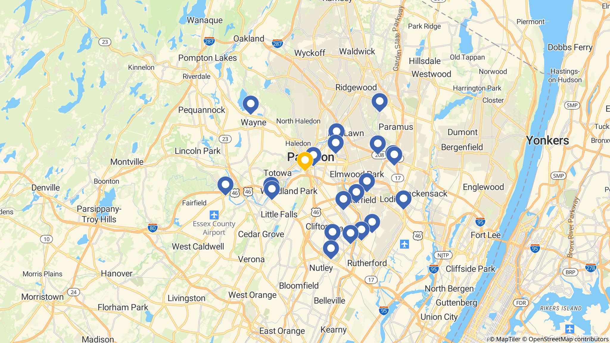 Street map of the ATM area