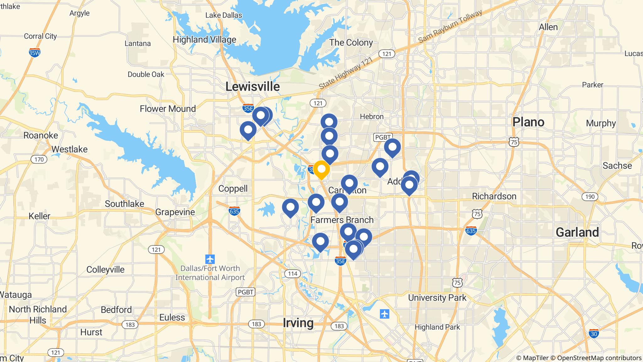 Street map of the ATM area