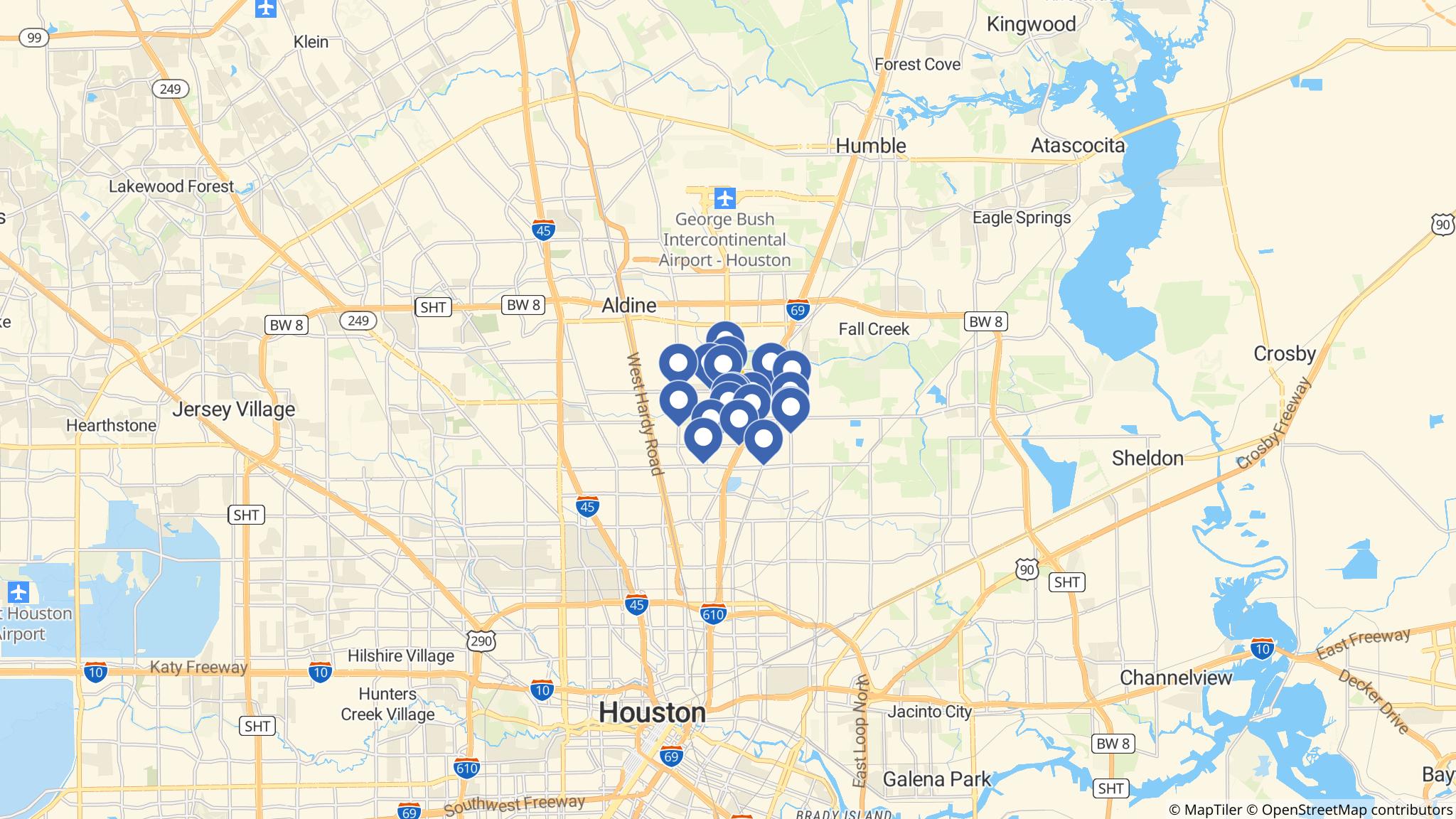 Street map of the ATM area