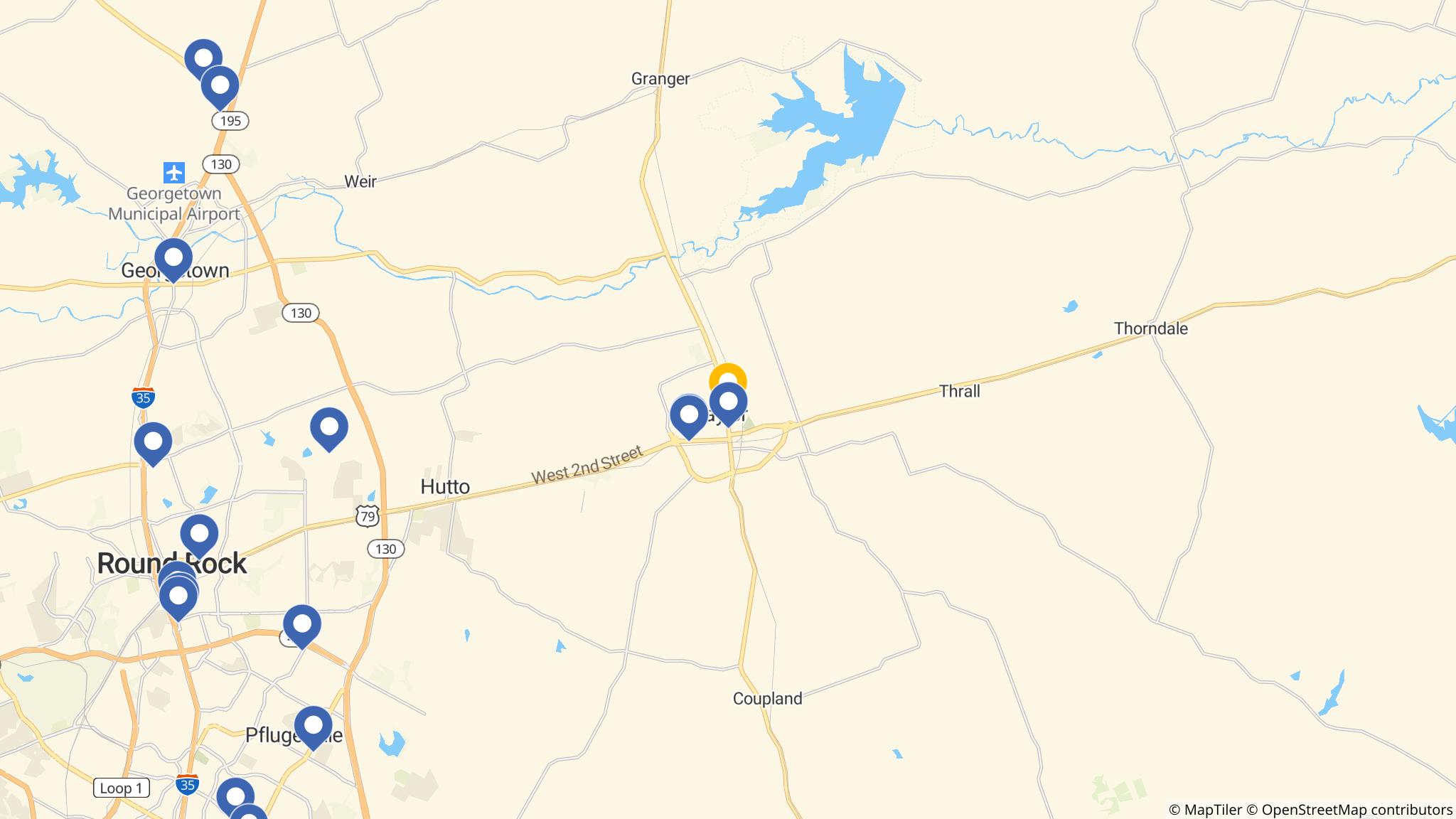 Street map of the ATM area