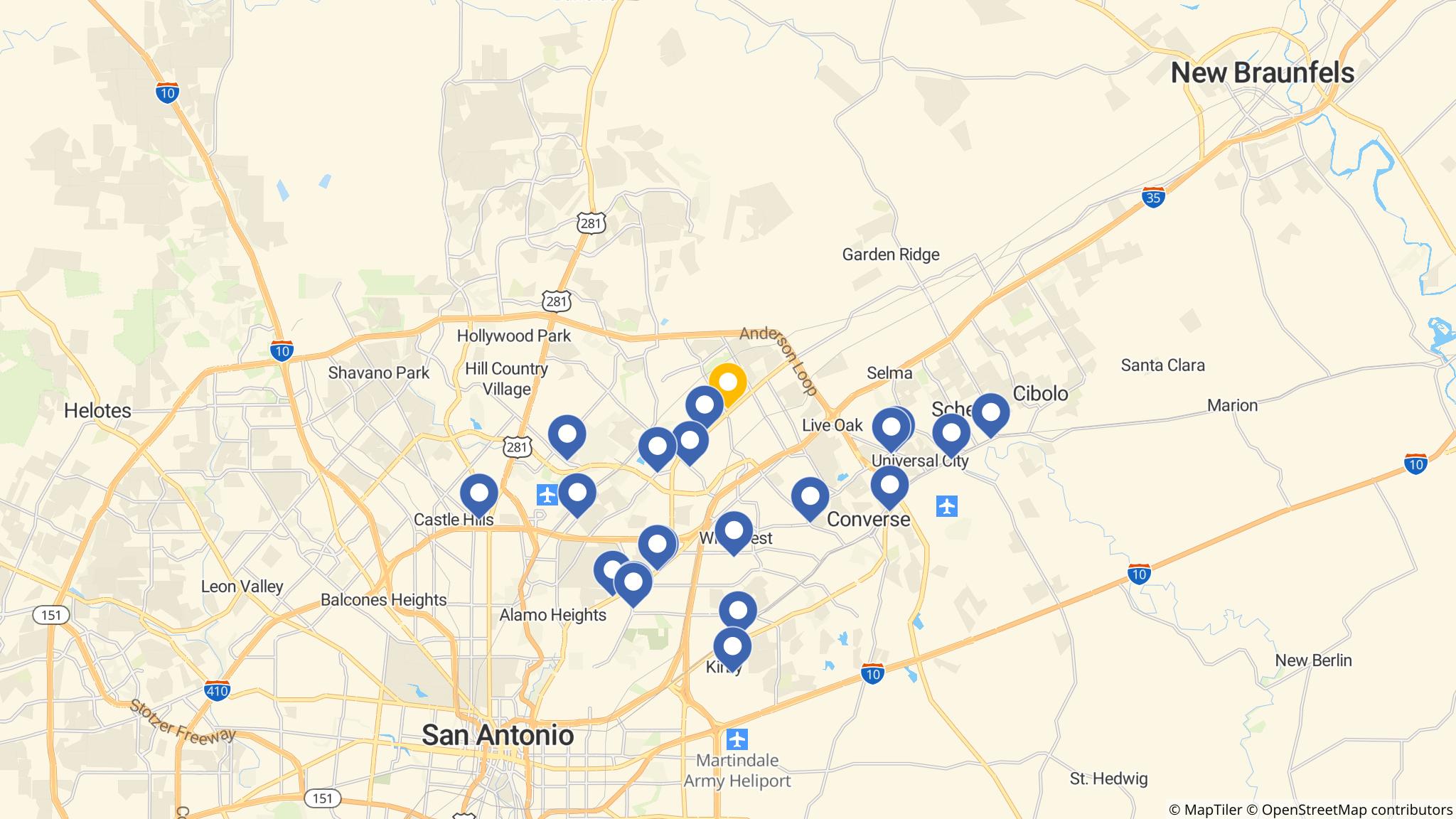 Street map of the ATM area