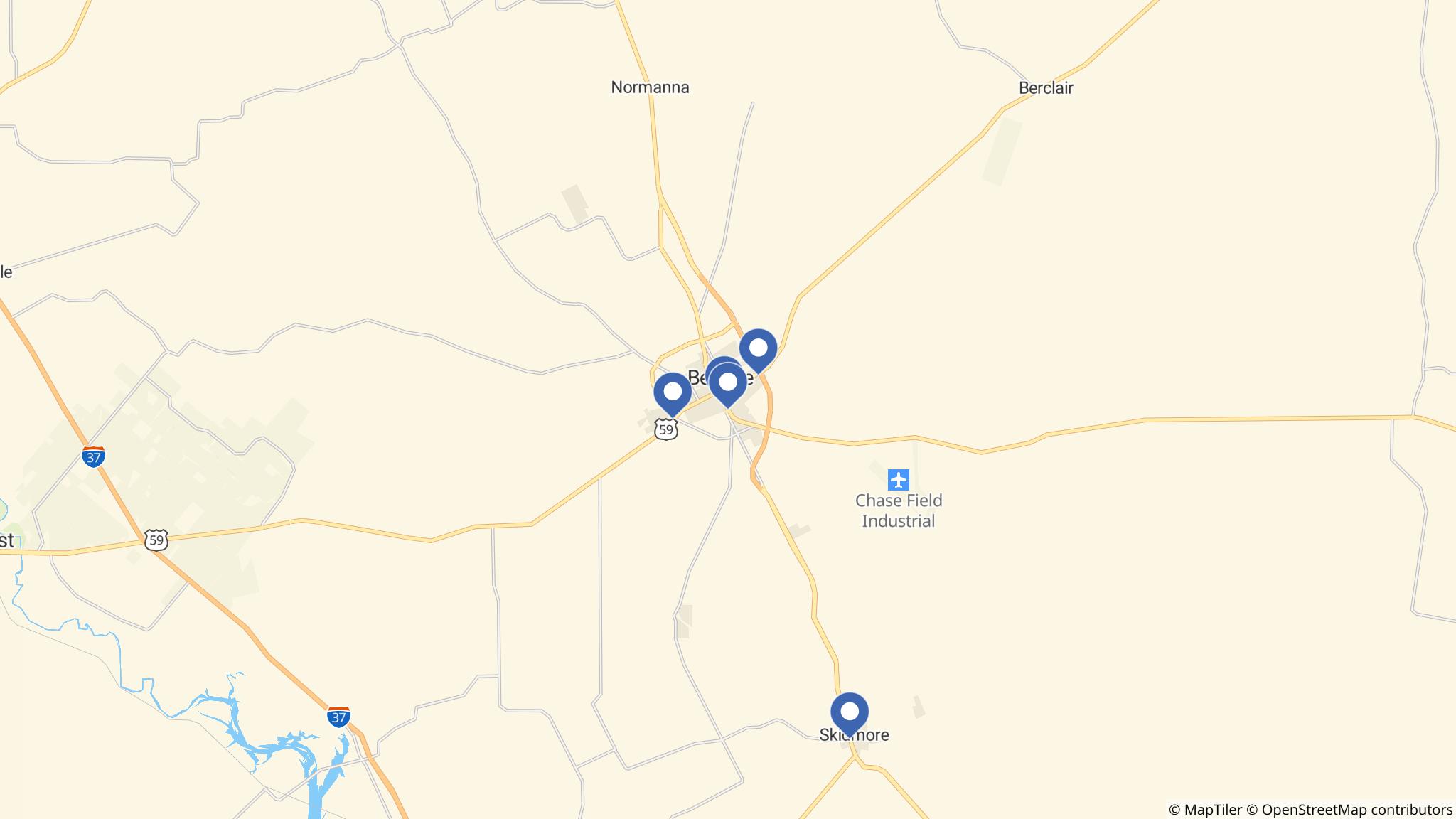 Street map of the ATM area
