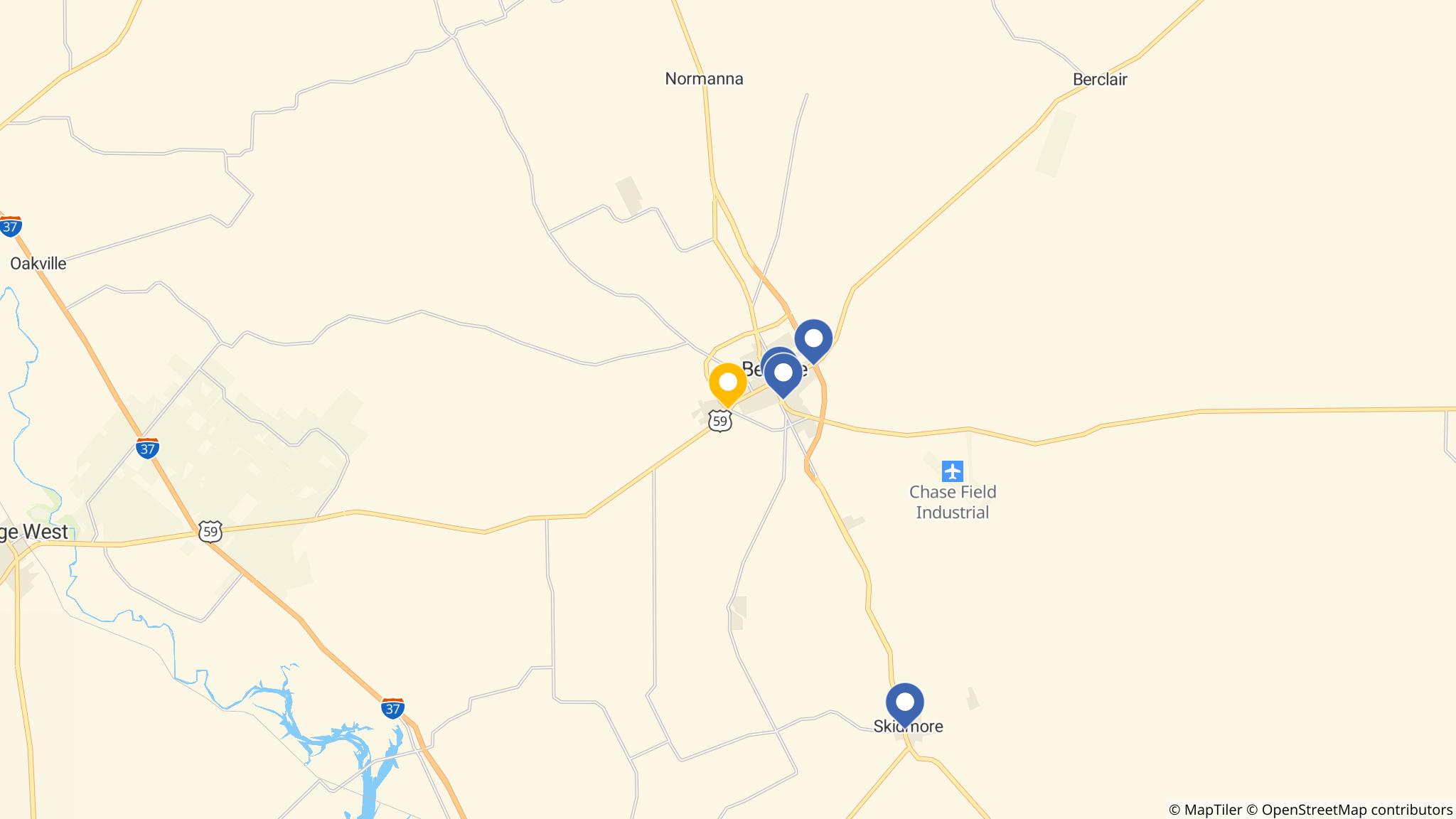 Street map of the ATM area