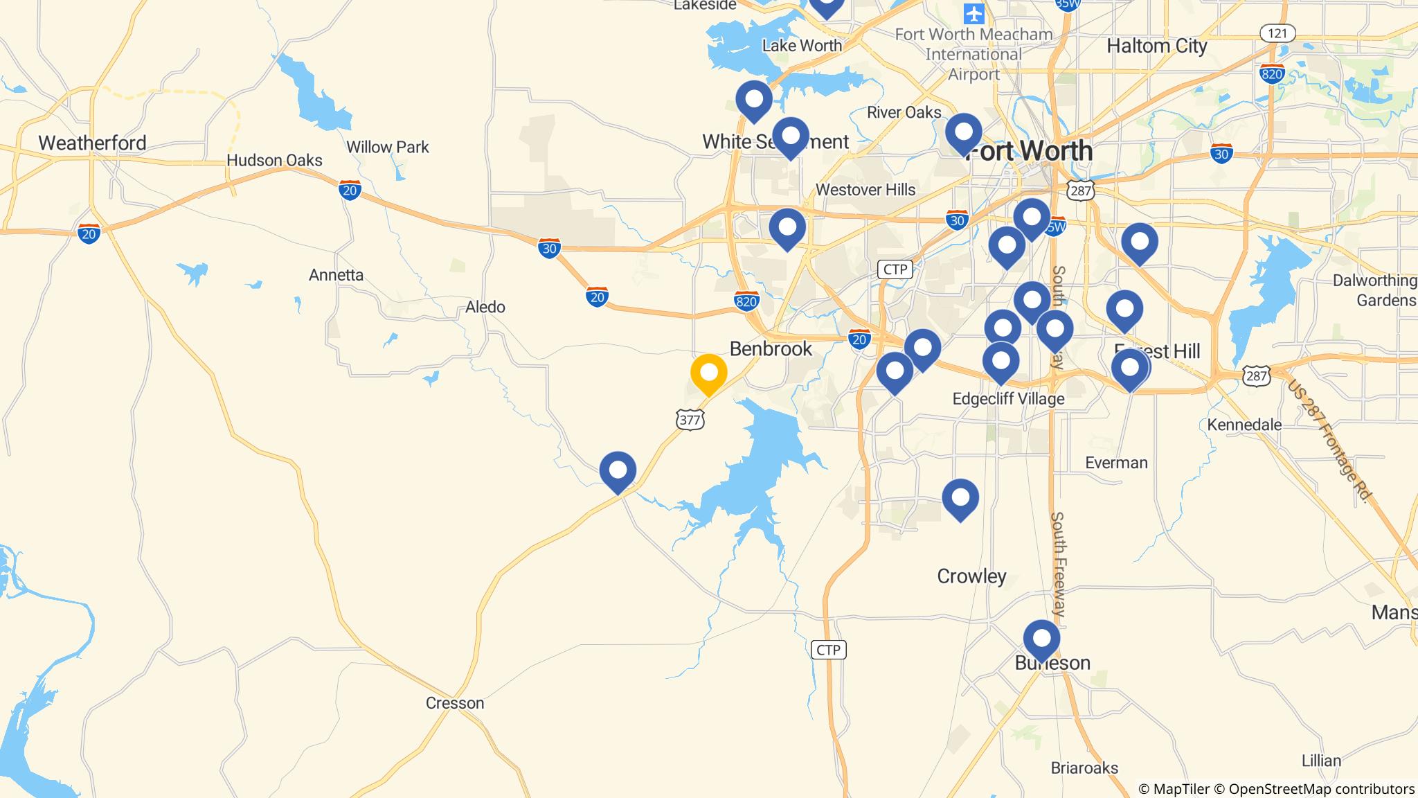Street map of the ATM area