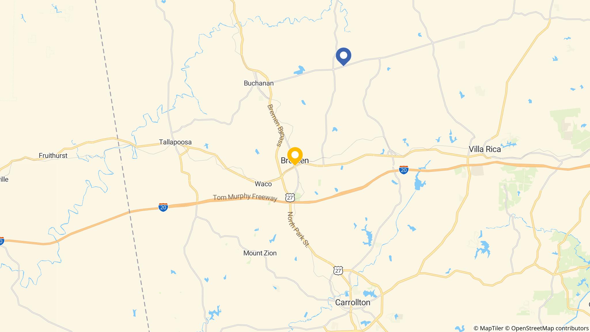 Street map of the ATM area
