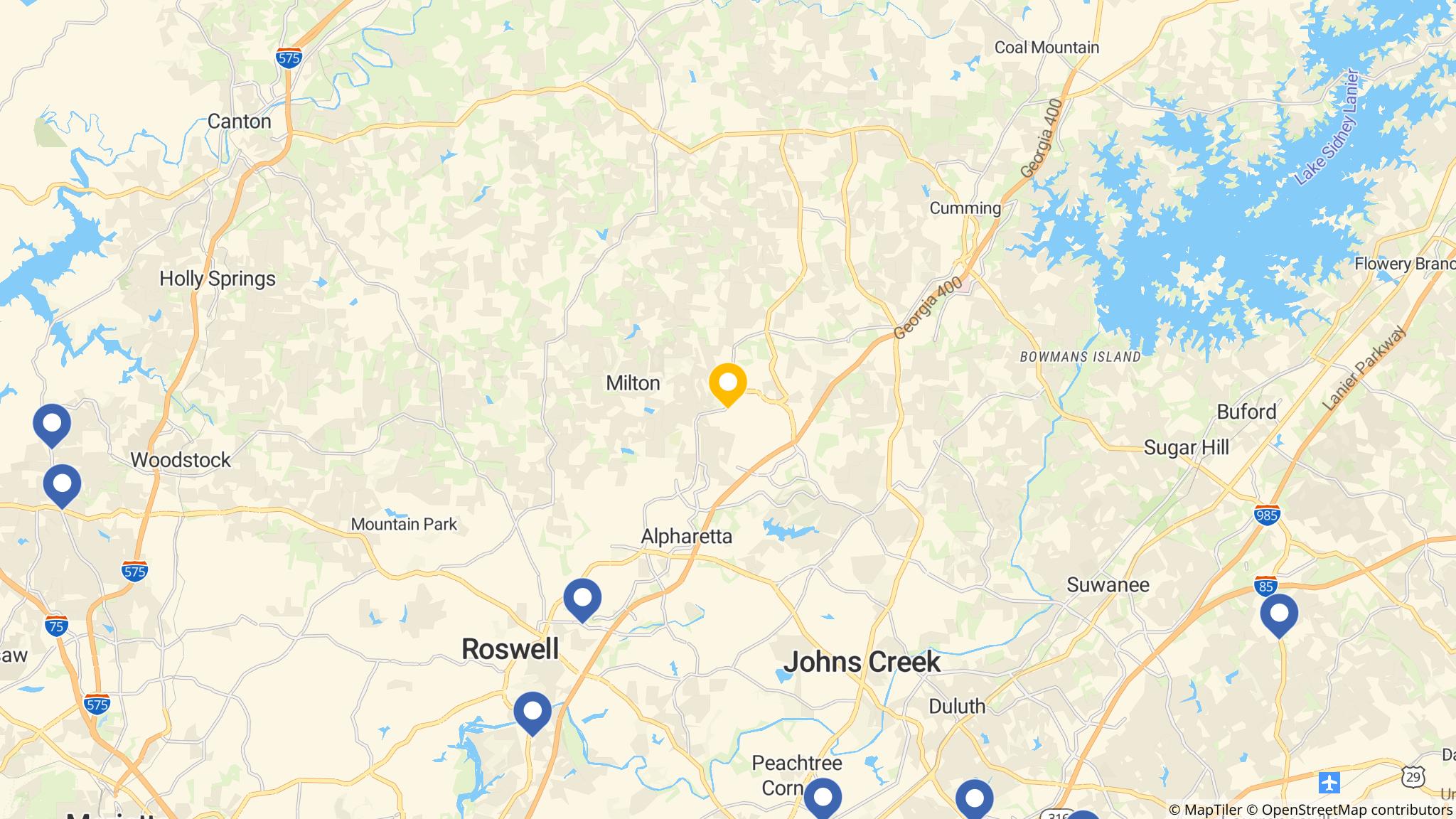 Street map of the ATM area