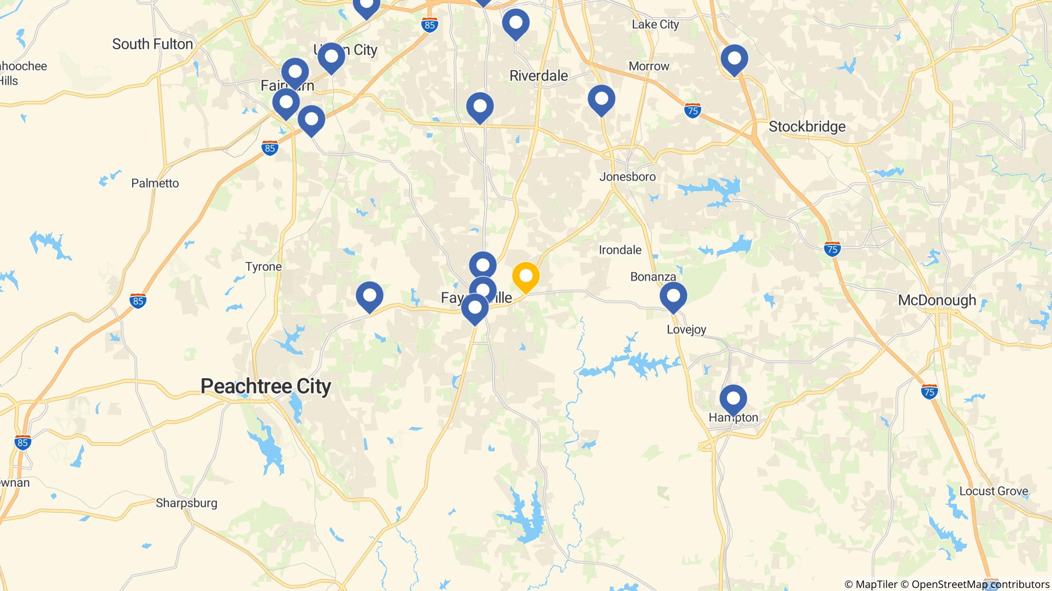 Street map of the ATM area