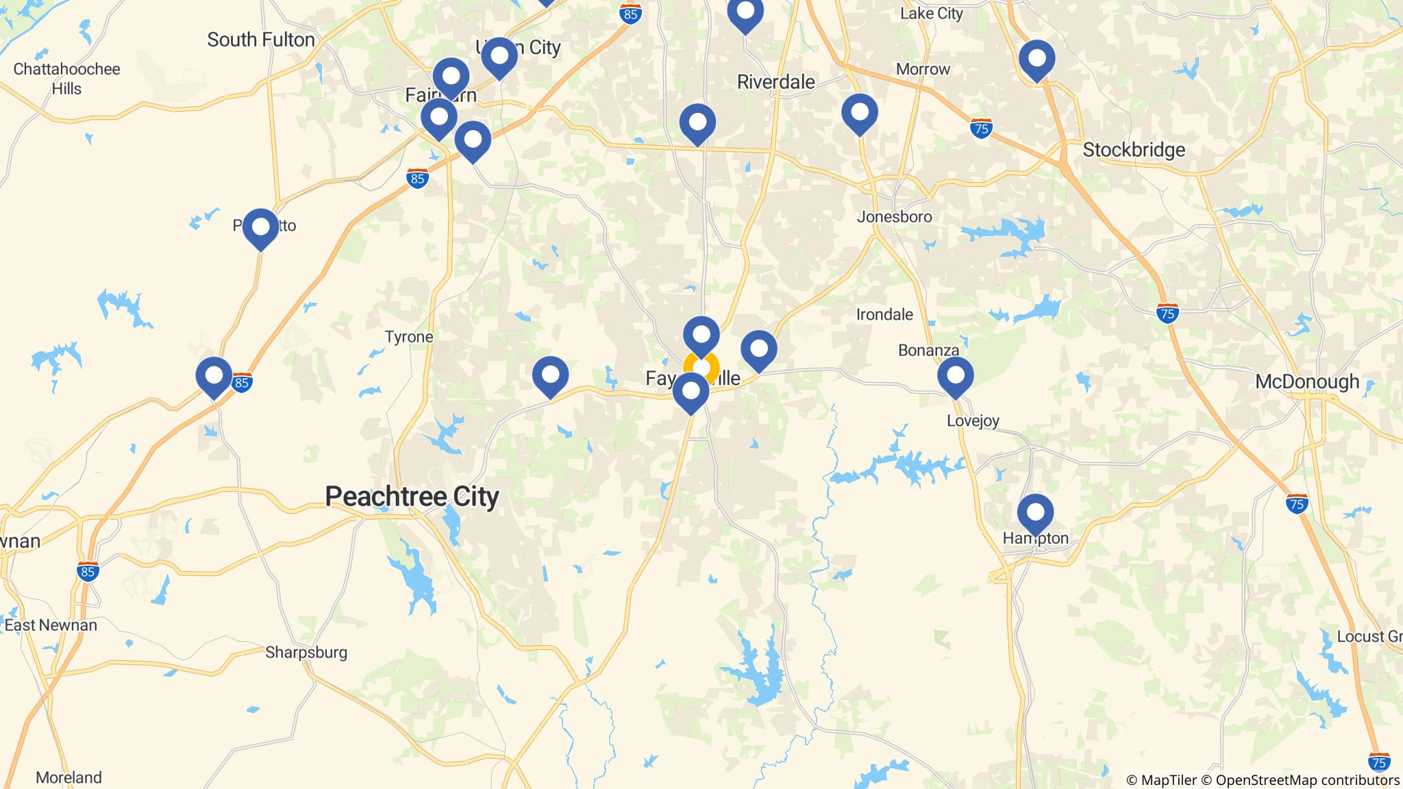 Street map of the ATM area