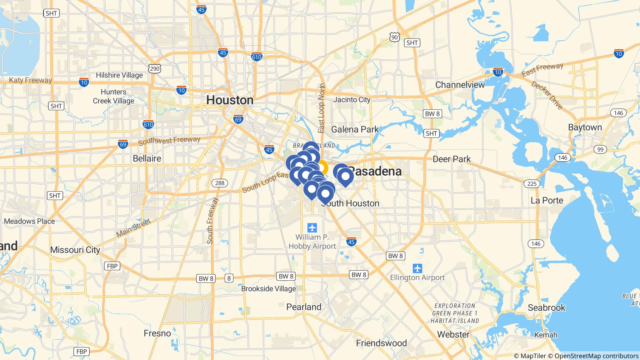 Street map of the ATM area