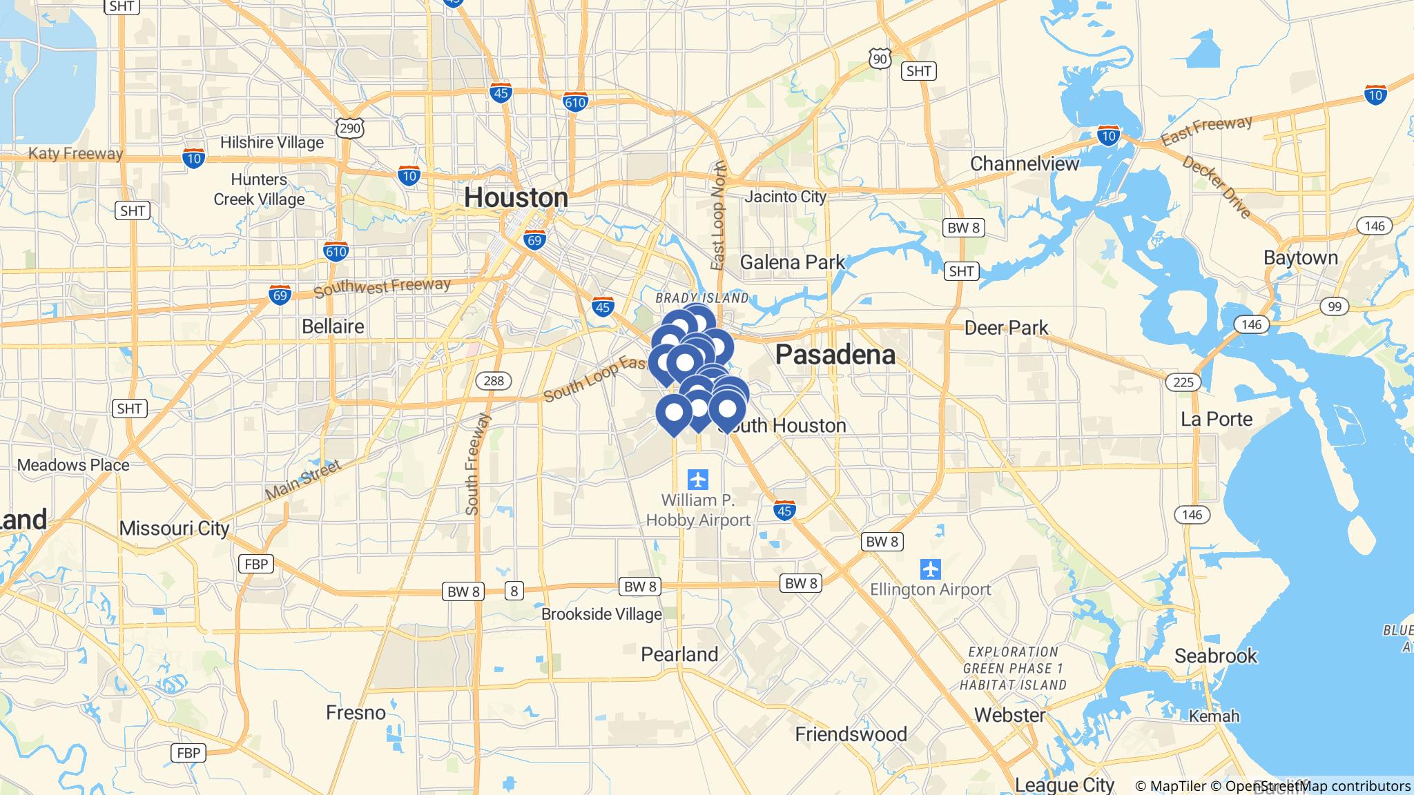 Street map of the ATM area