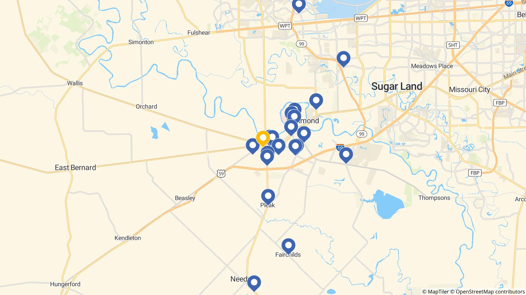Street map of the ATM area