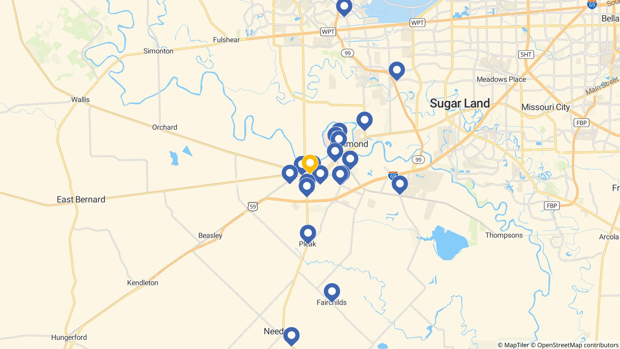 Street map of the ATM area