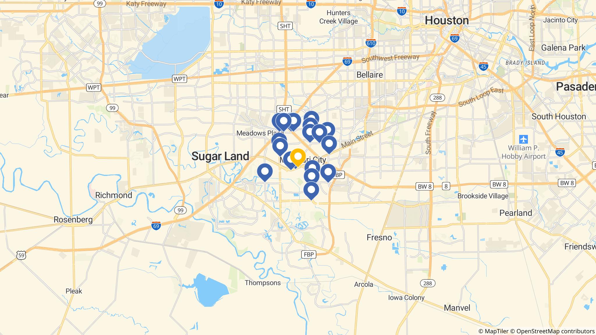 Street map of the ATM area